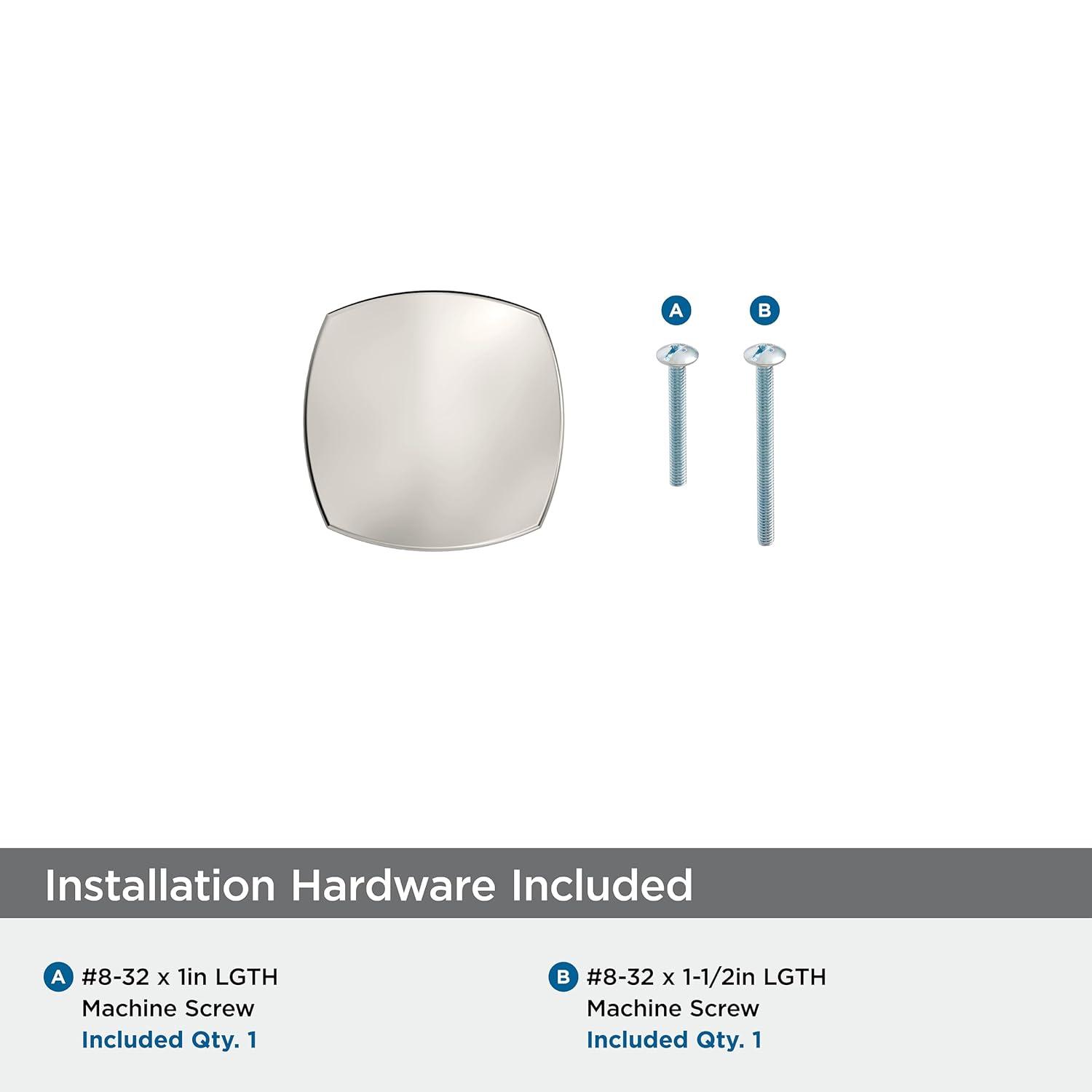 Amerock Stature 1-1/4 inch (32mm) Length Polished Nickel Cabinet Knob