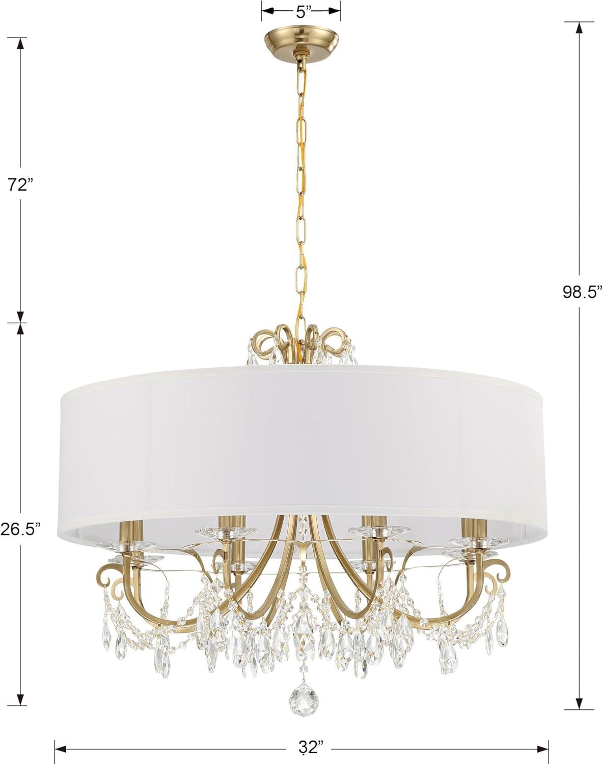 Crystorama Lighting Othello 8 - Light Chandelier in  Vibrant Gold