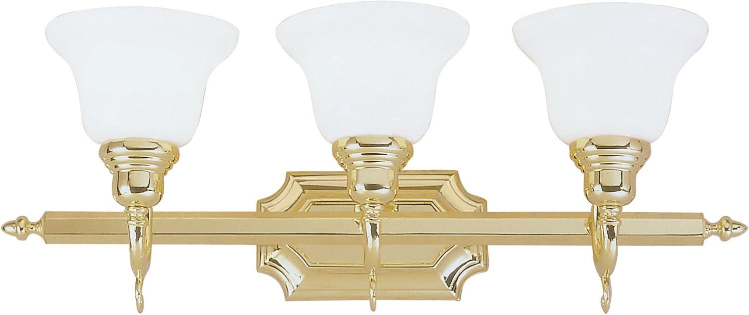 Livex Lighting French Regency 3 - Light Vanity in  Polished Brass