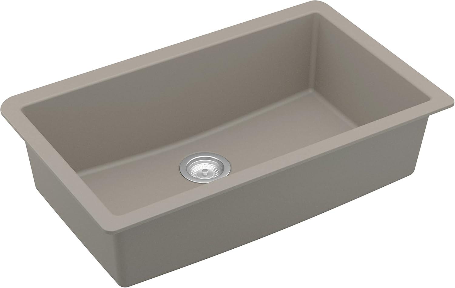 Karran Quartz 32-1/4'' X 19-1/4'' Large Single Bowl Undermount Kitchen Sink