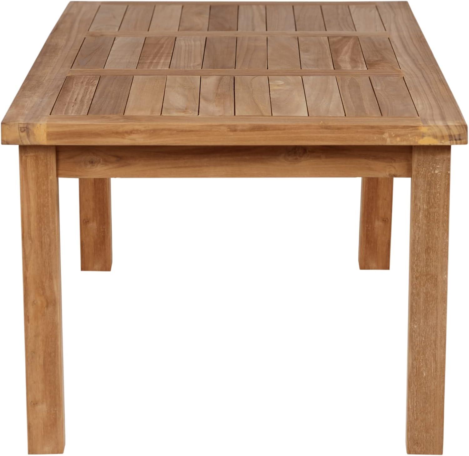 Rectangular Teak Outdoor Coffee Table, 48" x 24"