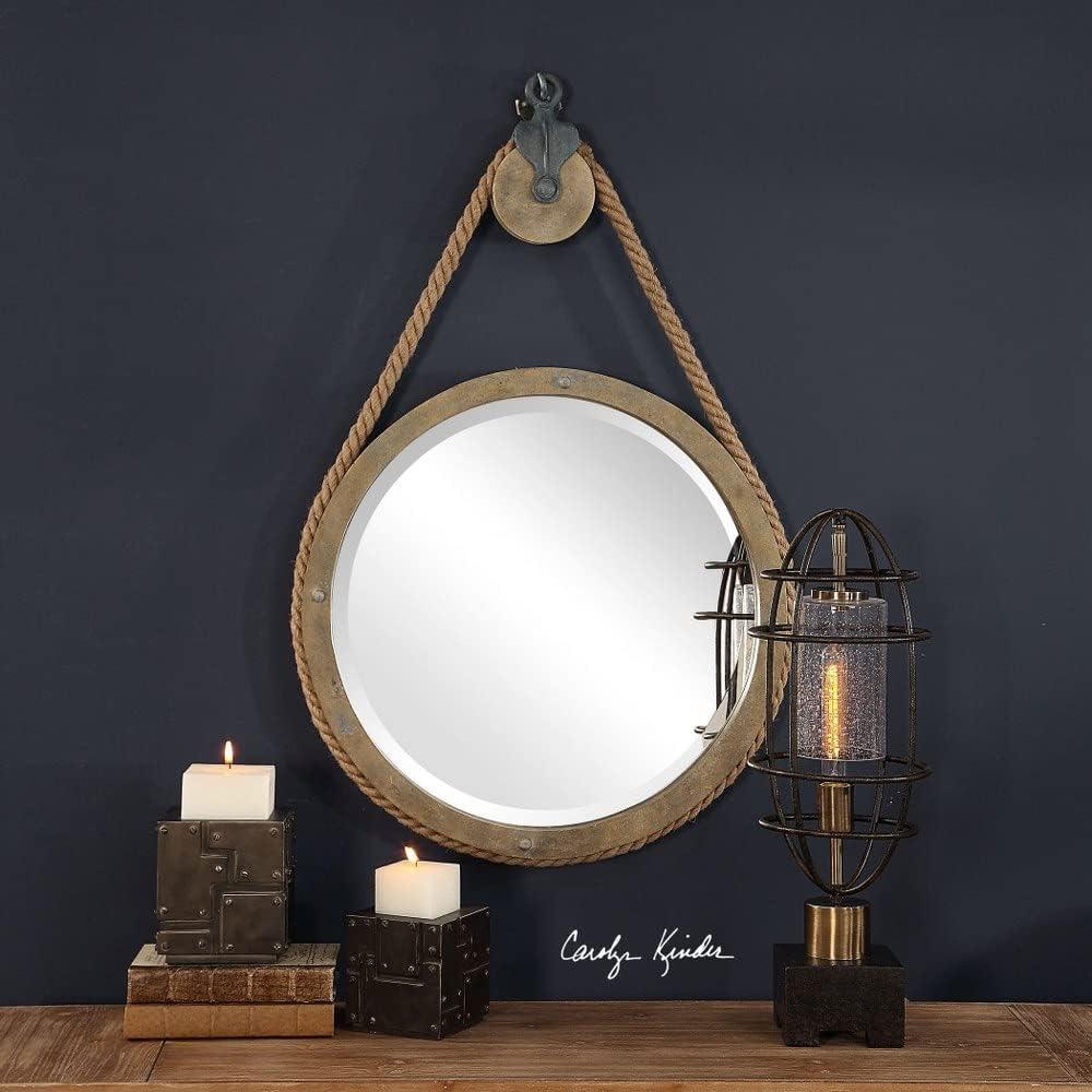 Uttermost Melton Round Pulley Mirror