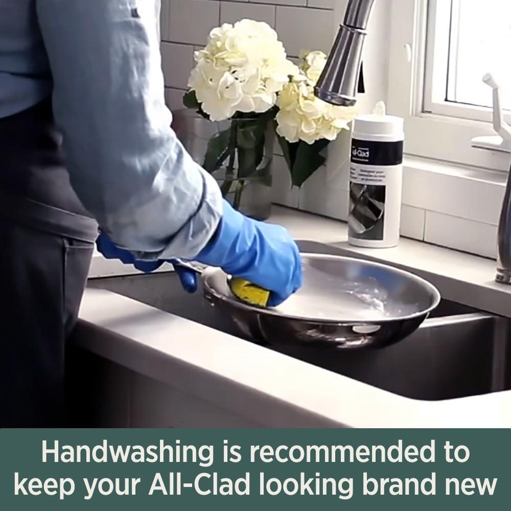 All-Clad D5 5-Ply Brushed Stainless Steel Fry Pan 12 Inch Induction Oven Broiler Safe 500F Pots and Pans, Cookware Silver