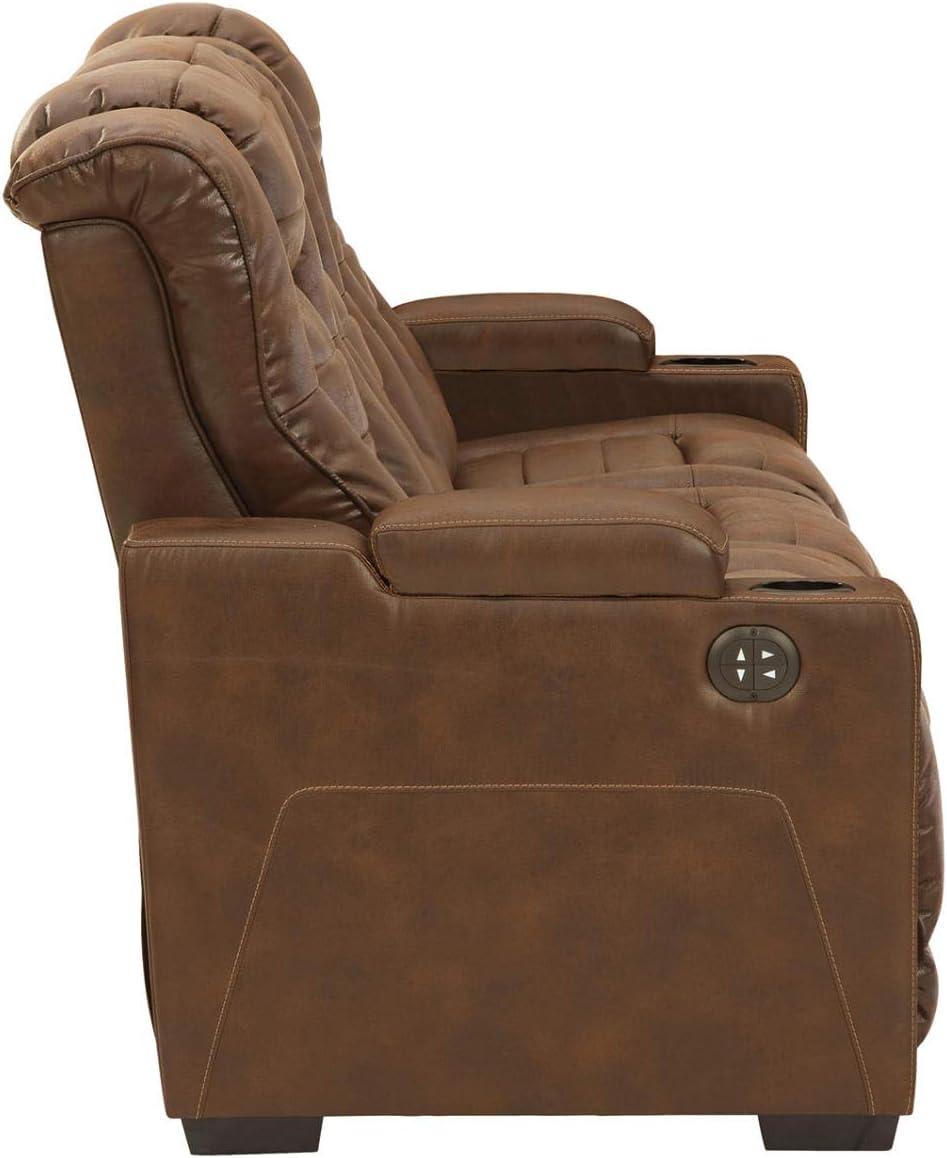 Owner's Box Power Recliner Sofa with Cup Holders & Storage - Signature Design by Ashley