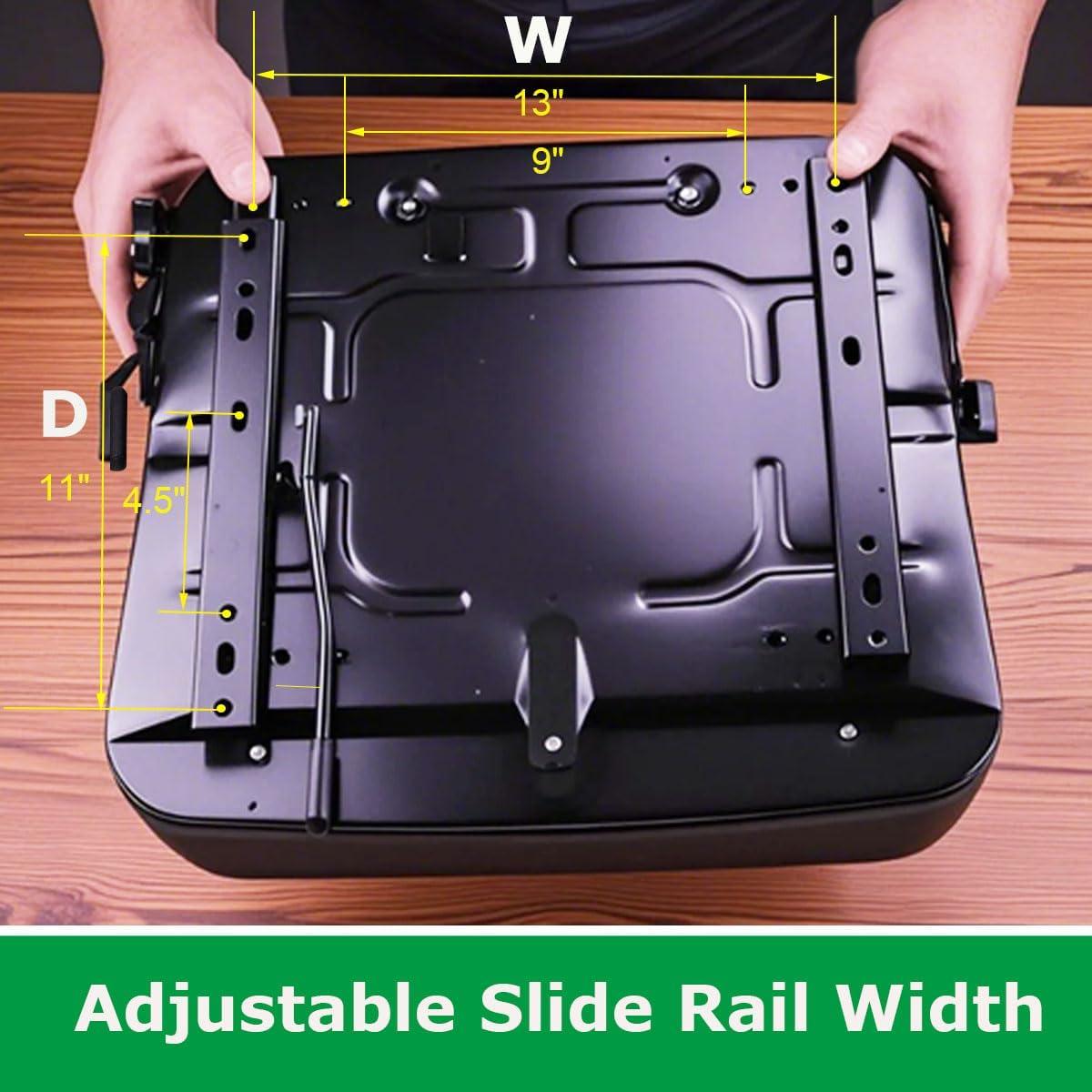 Black Adjustable PVC Forklift and Tractor Seat with Armrests