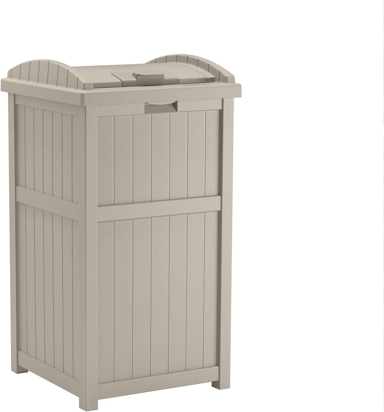 Suncast 30 Gallon Manual Lift Trash Hideaway Container