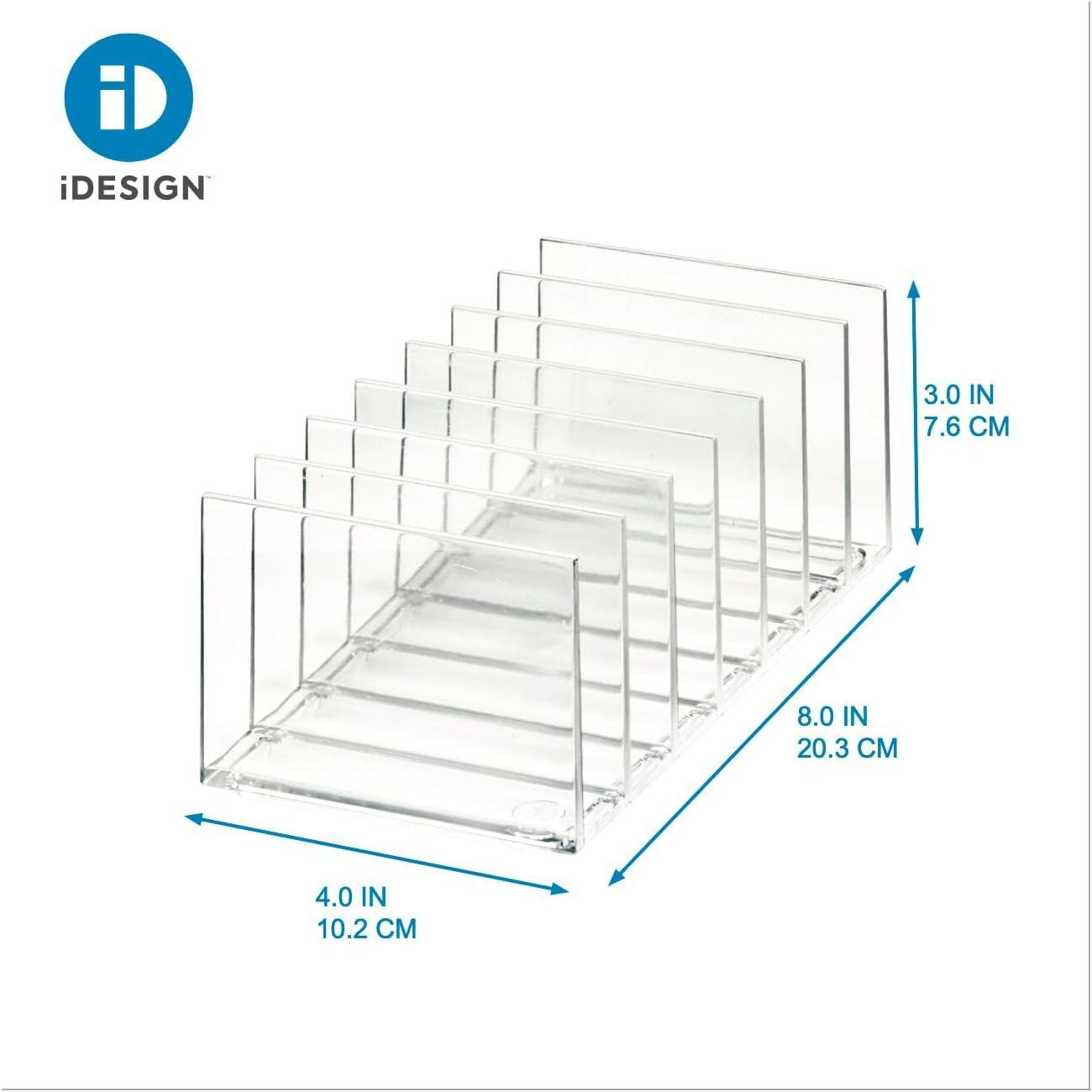 iDesign The Sarah Tanno Collection Plastic Cosmetics and Makeup Palette Organizer, 7-Compartment, Clear, 20.3 cm Ã— 10.1 cm Ã— 7.6 cm