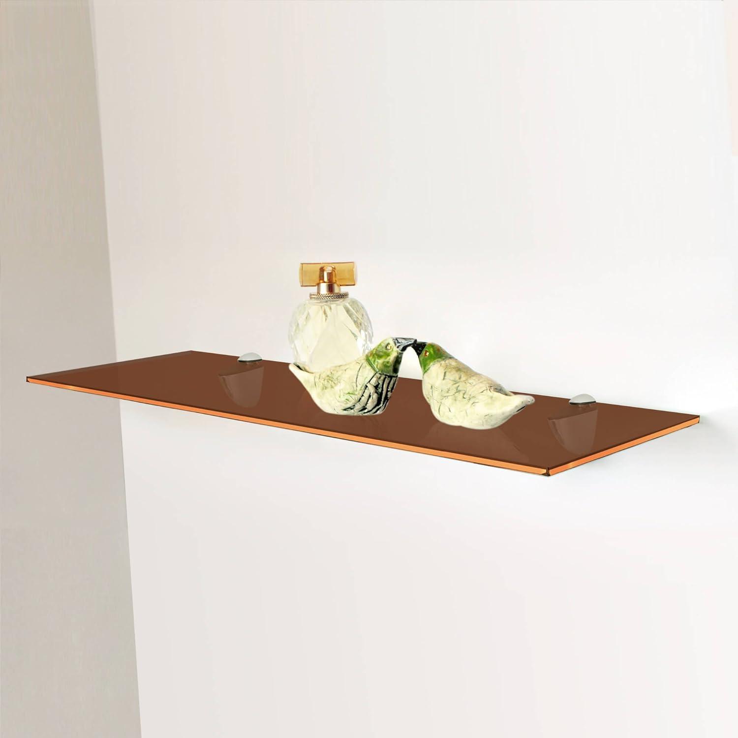 Latitude Run® Glass Accent Shelf with Adjustable Shelves