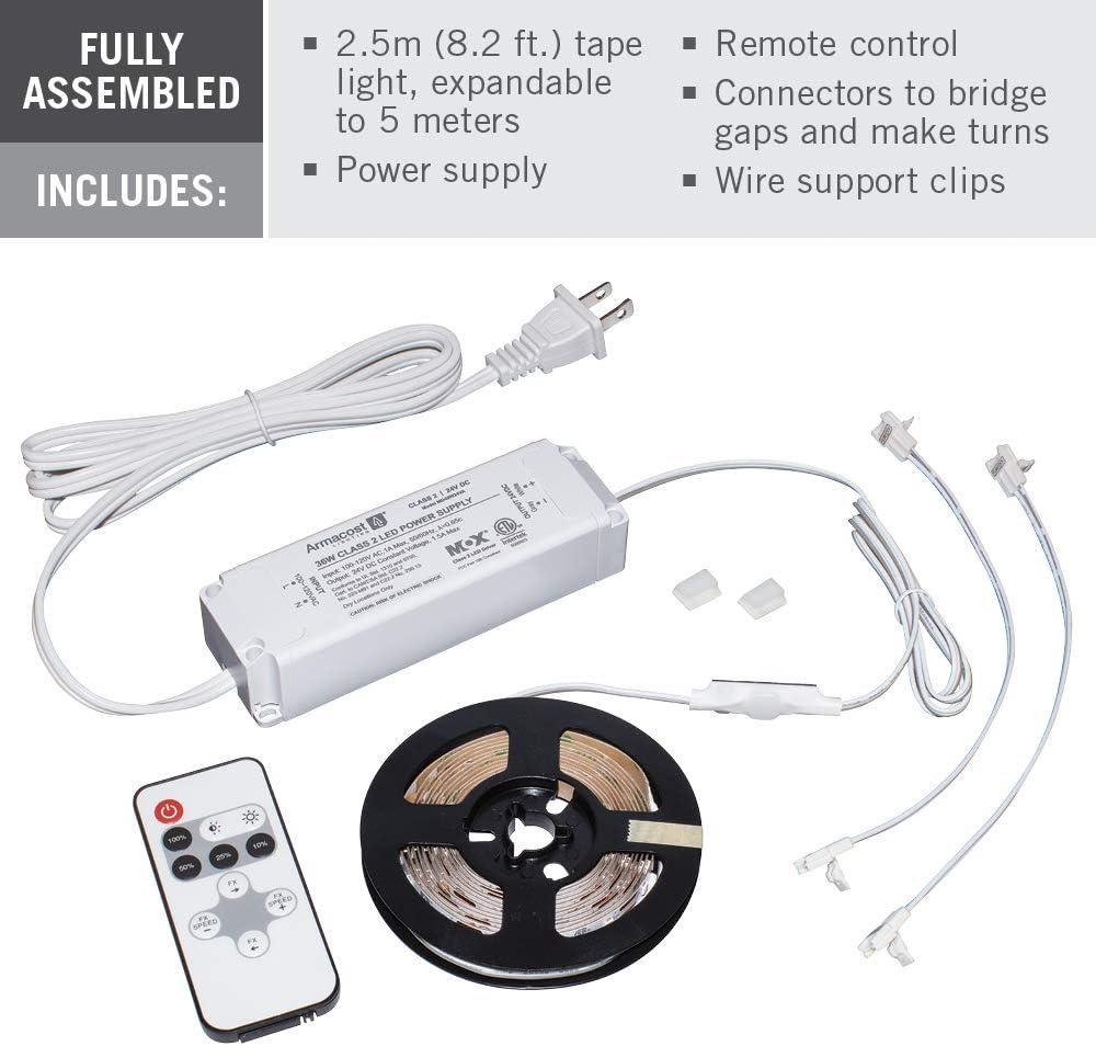 Armacost Warm White LED Tape Light Kit with Remote