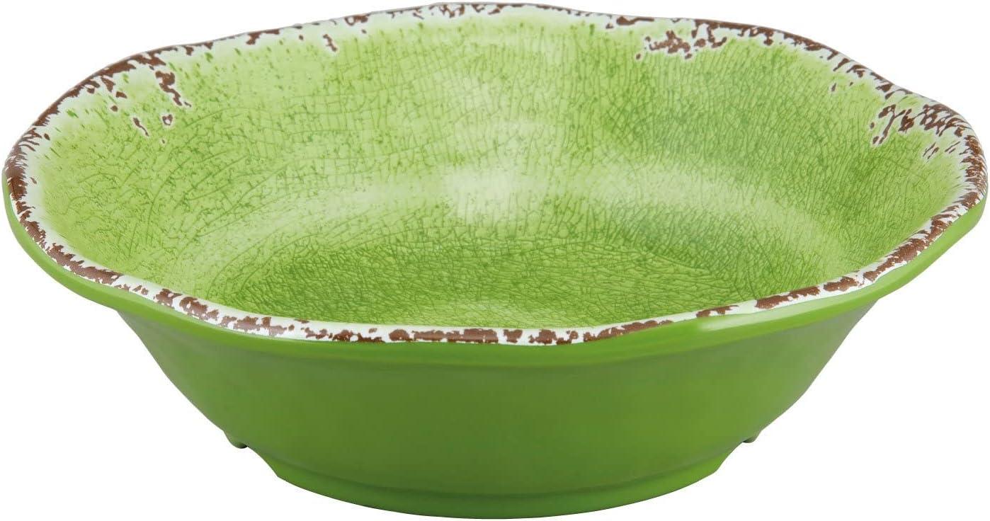 Green Crackle Melamine 12-Piece Dinnerware Set, Service for 4