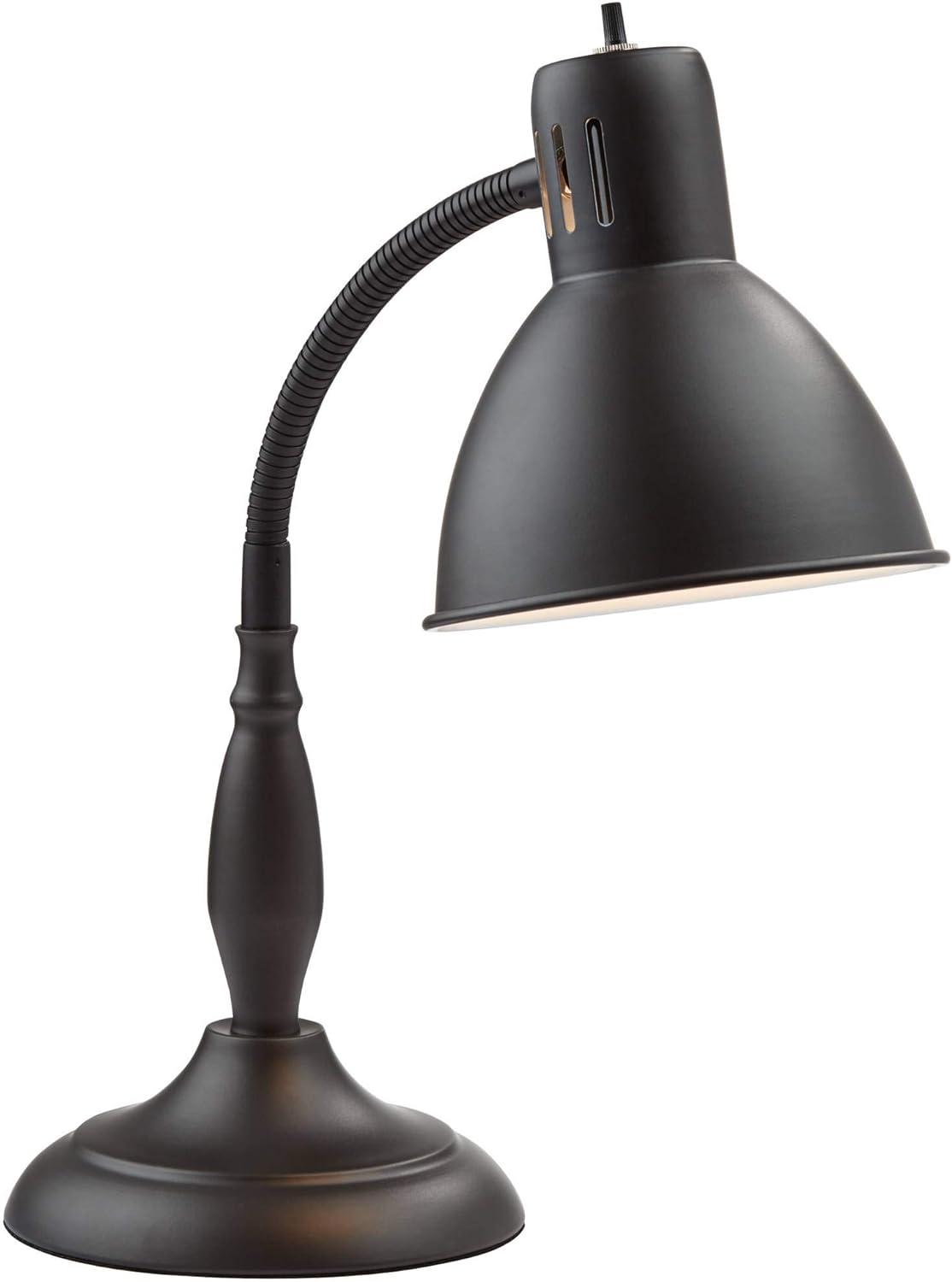 Adjustable Arc Kids Desk Lamp in Dark Bronze with Gooseneck
