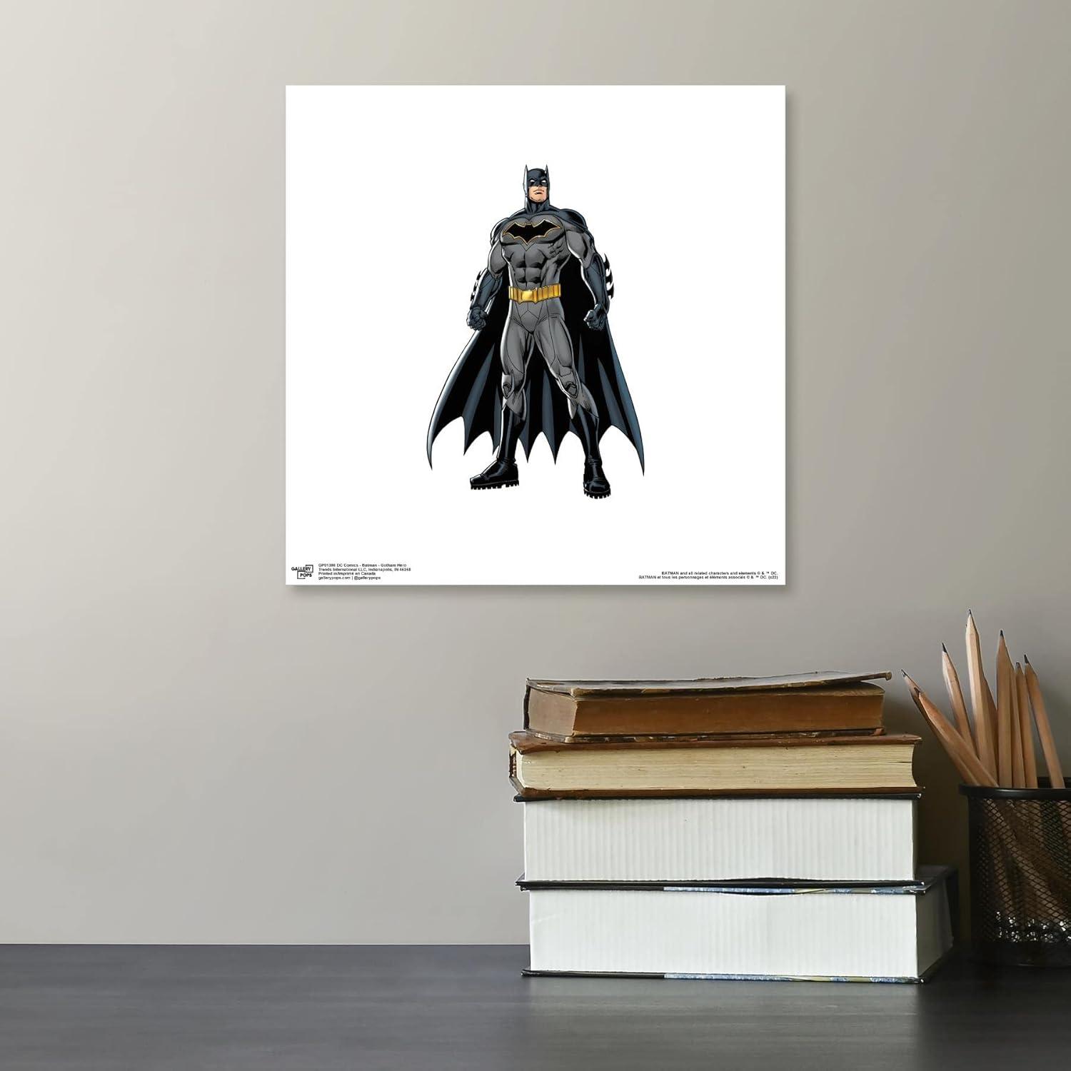 Gallery Pops DC Comics Batman - Gotham Hero Wall Art, Unframed Version, 12" x 12"