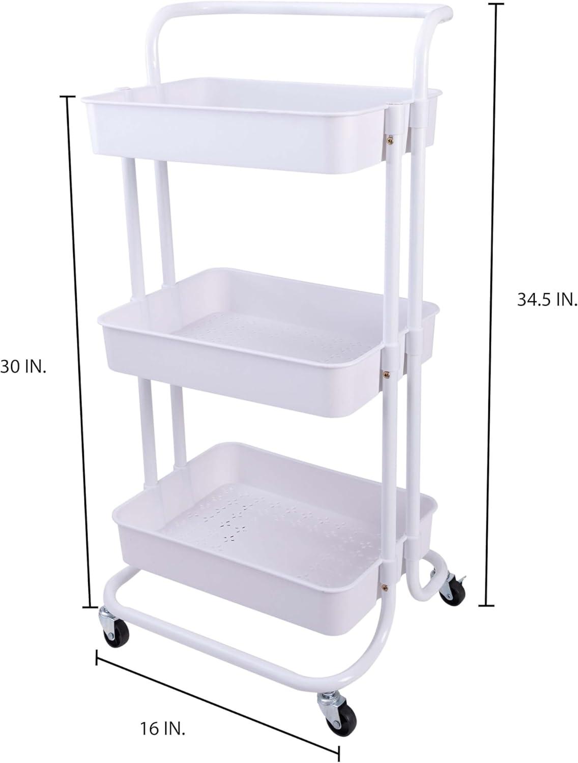 Organize It All Organize It All 3 Tier Rolling Basket Cart
