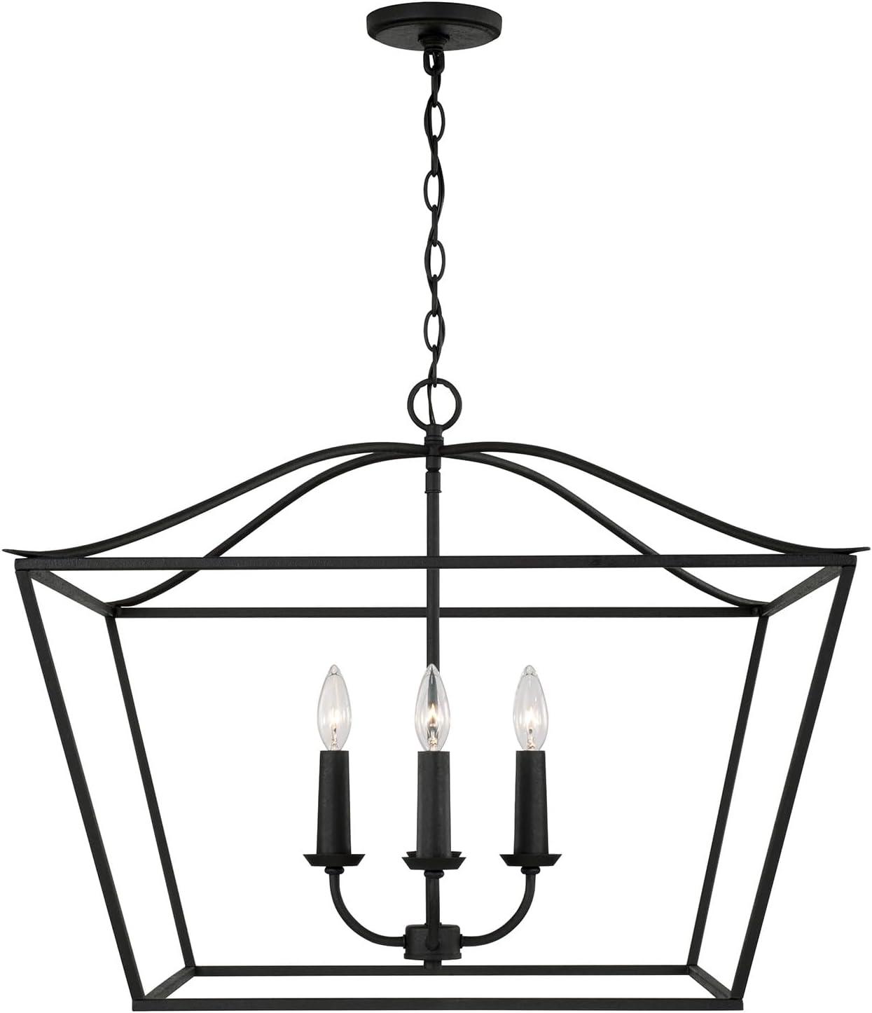 Capital Lighting Grady 4 - Light Dimmable Lantern Square / Rectangle Chandelier