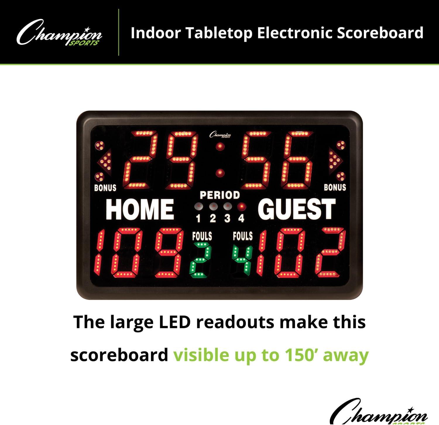 Champion Sports Tabletop Indoor Electronic Scoreboard