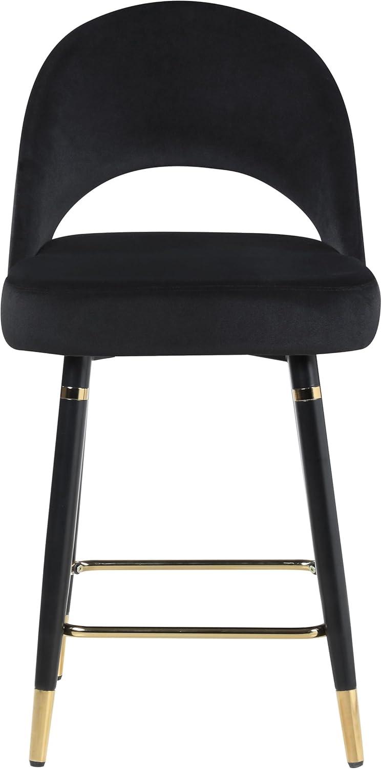 Ellie 5-piece Pedestal Counter Height Dining Room Set Mirror and Black