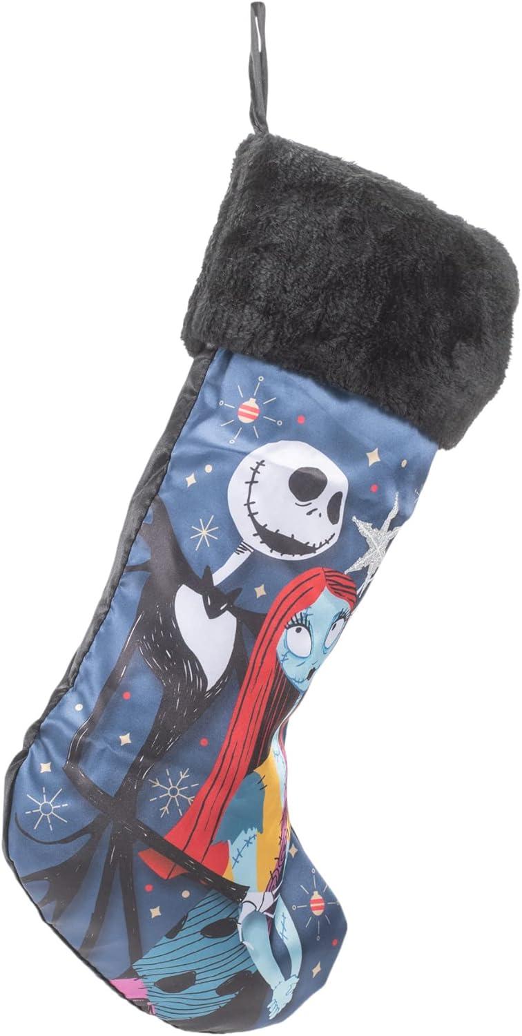 Disney The Nightmare Before Christmas Jack & Sally Stocking with Cuff