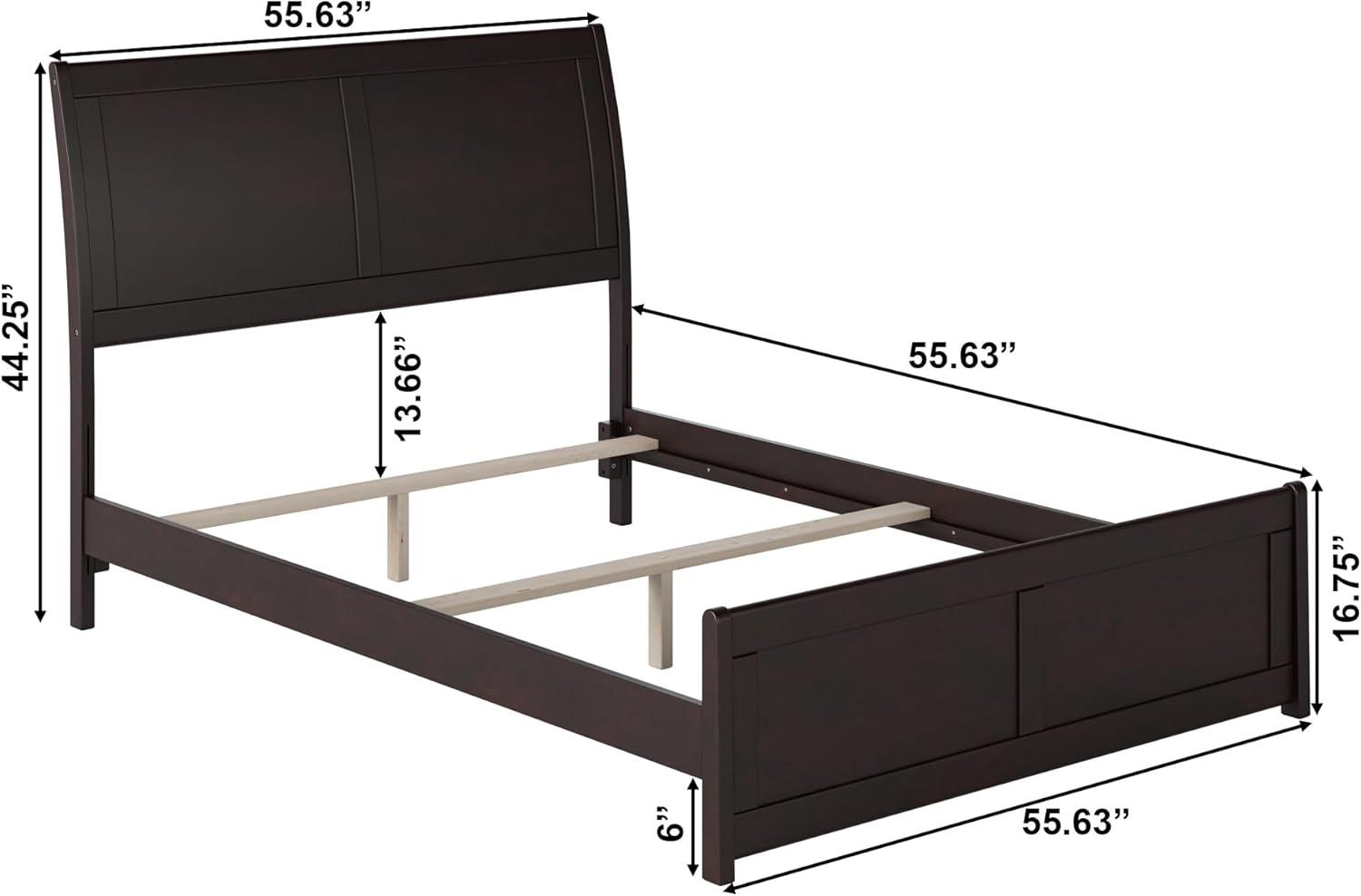 Portland Traditional Bed with Matching Foot Board, Multiple Colors, Multiple Sizes