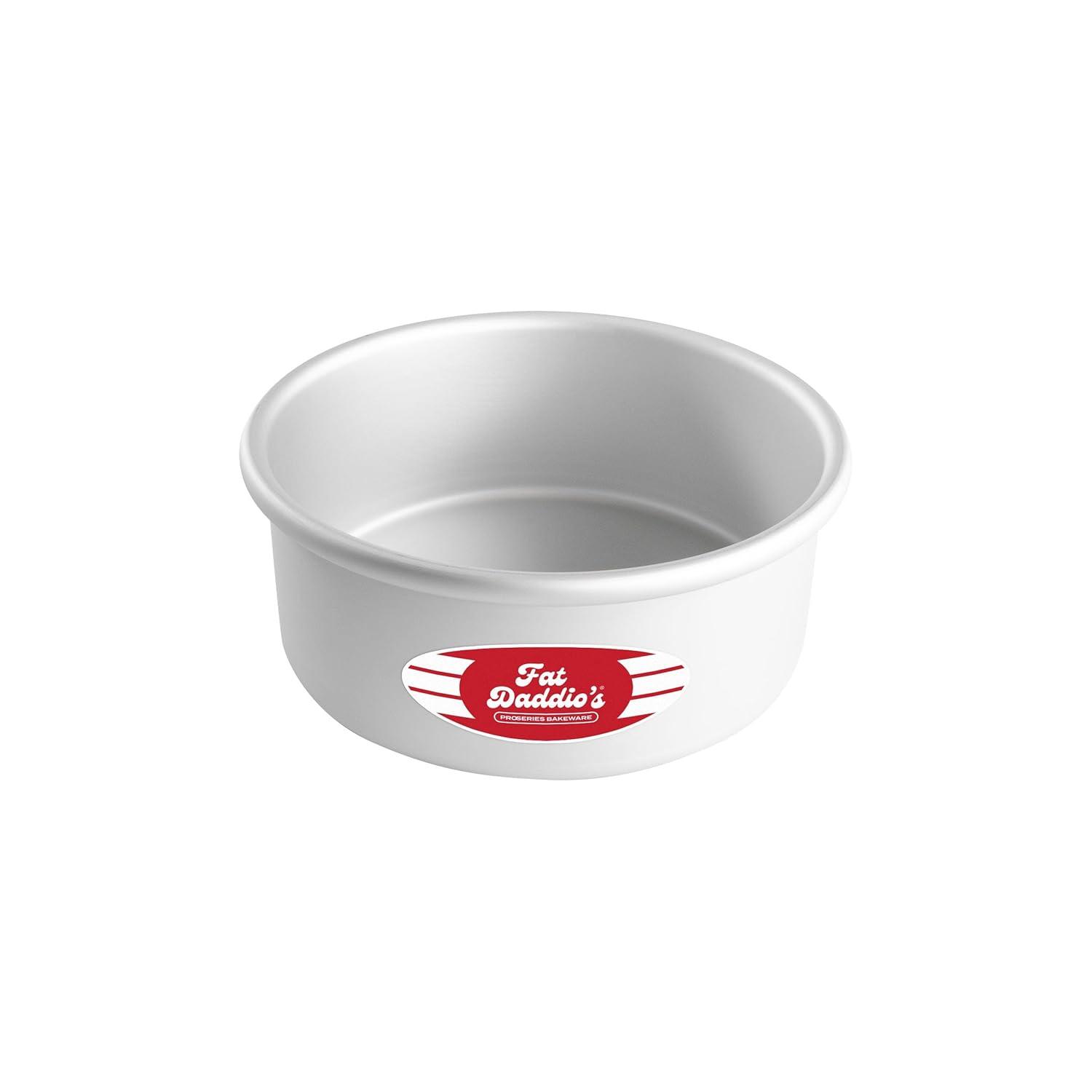 Fat Daddio's PRD-73 Anodized Aluminum Round Cake Pan, 7" x 3", Silver