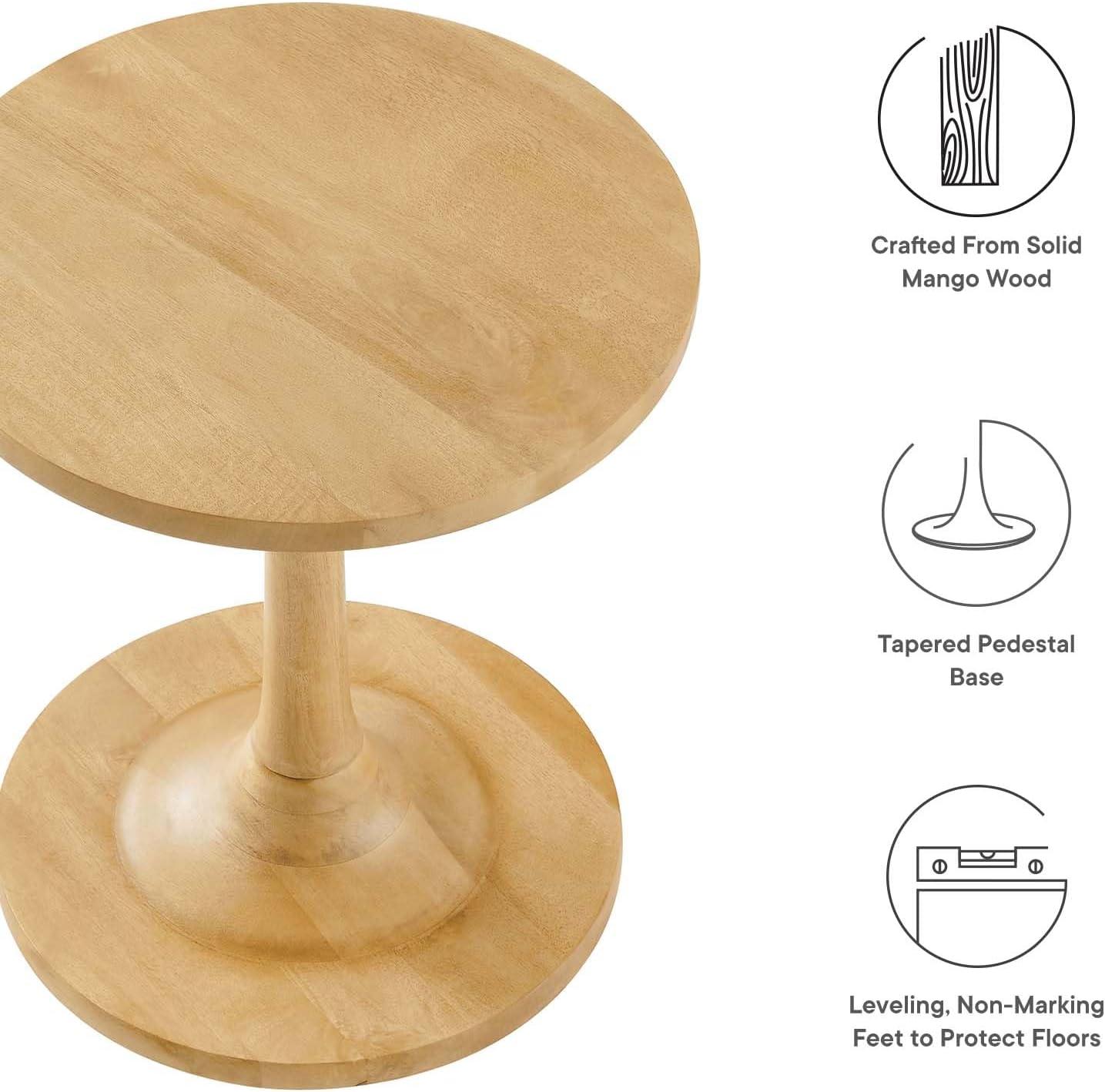 Modway Modway Lina Solid Wood Pedestal End Table