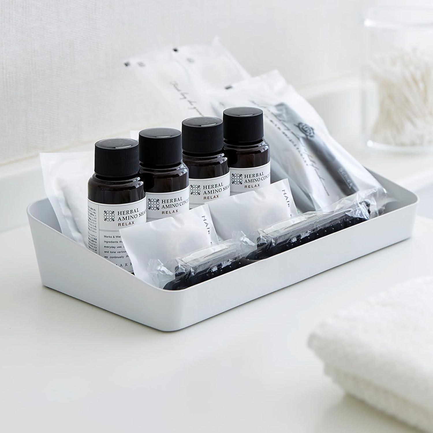 Yamazaki Home Space Saving Vanity Tray, Sloped, Steel, Large