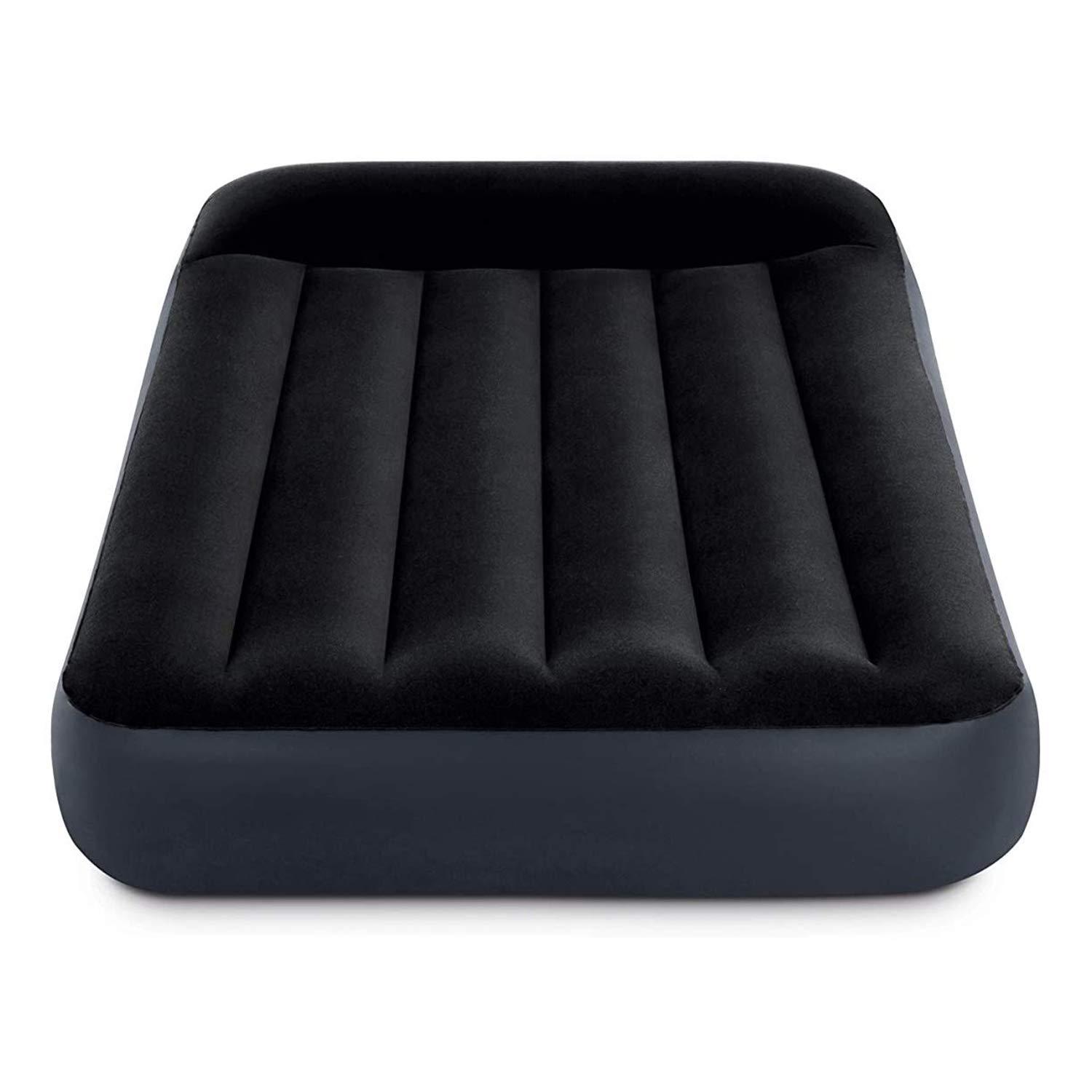 Intex Intex Dura Pillow Rest Classic Blow Up Mattress Air Bed with Built In Pump