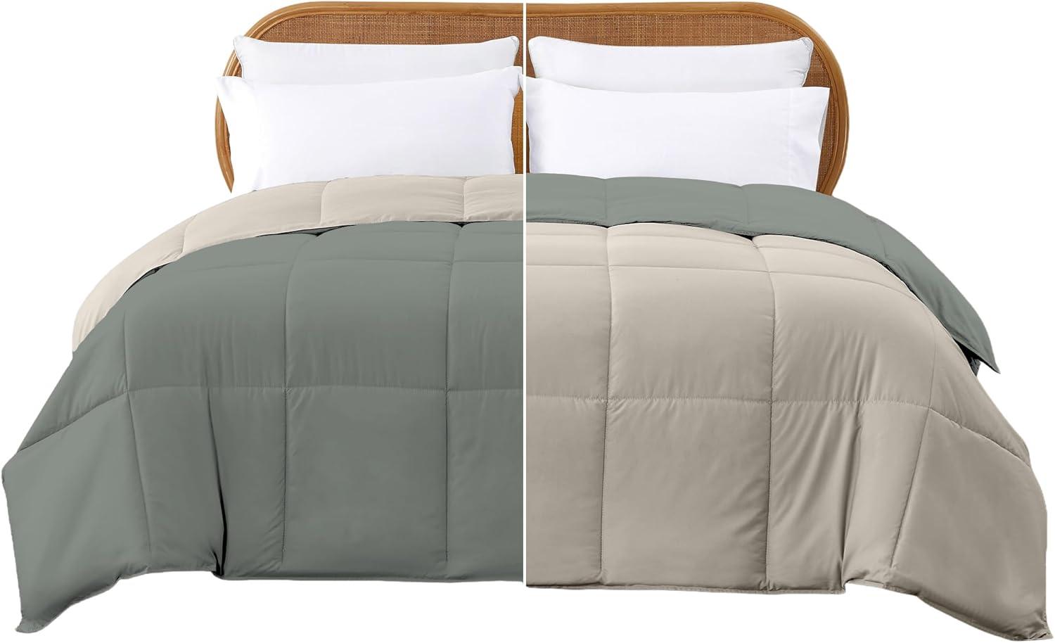 Modern Threads Modern Threads Sanctuary by PCT Down Alternative Microfiber Quilted Reversible Comforter & Duvet Insert - Soft, Comfortable Alternative to Goose Down - Bedding for All Seasons
