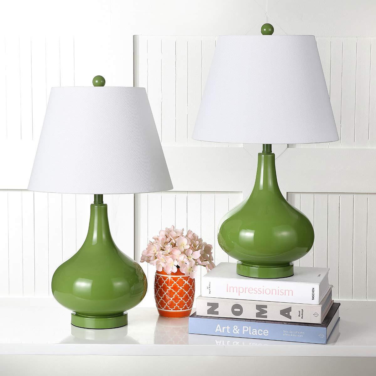 Amy Gourd Table Lamp (Set of 2) - 24 Inch Height - LIT4087 - Green - Safavieh