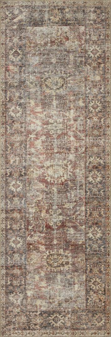 Amber Lewis x Loloi Georgie Oriental Bordeaux/Antique Area Rug