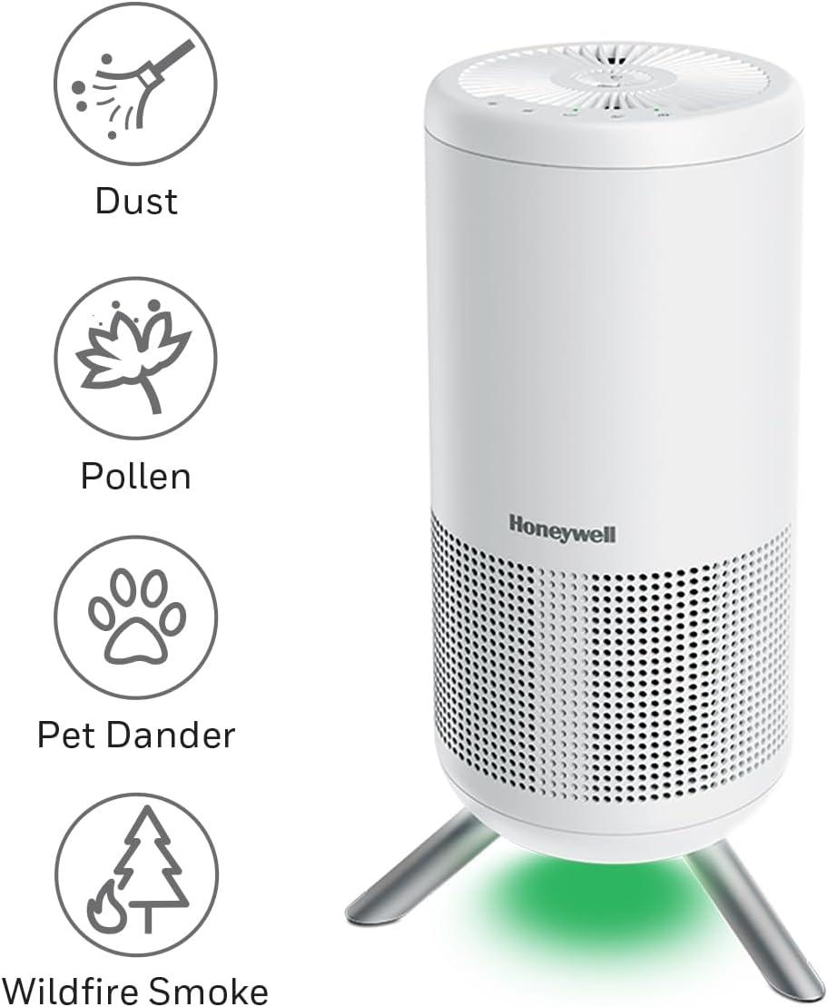 Honeywell Designer Series HEPA Tower White HPA830W: Air Purifier, 3 Settings, 100-300 sq. ft., AHAM & Energy Star Certified