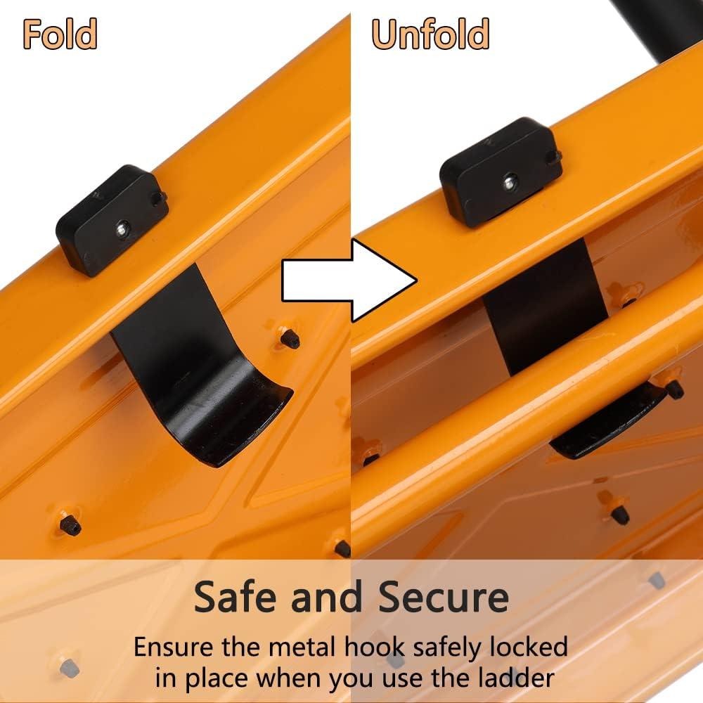 Ktaxon 3 Step Ladder, Portable Lightweight Step Stool, for Household, Office, Garage, Iron