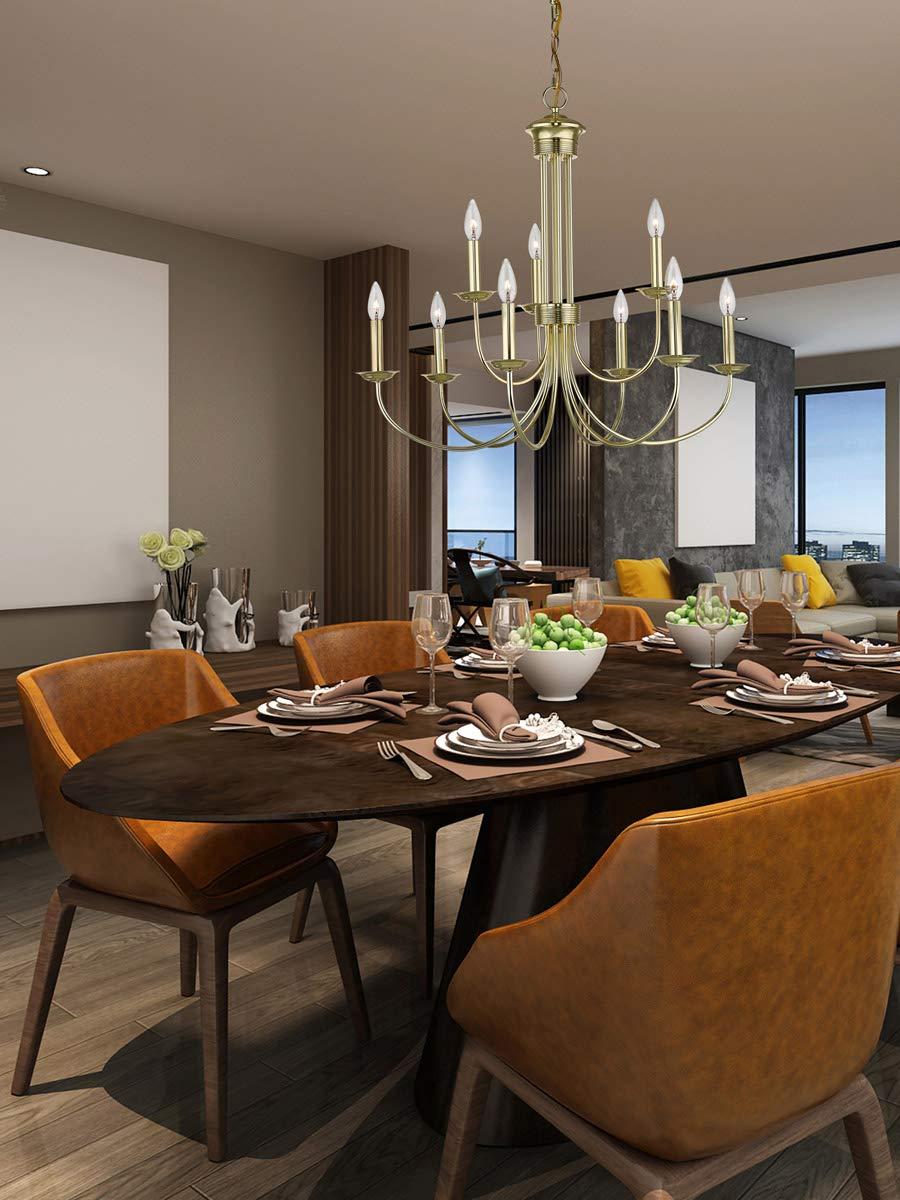 Livex Lighting Estate 9 - Light Chandelier in  Polished Brass