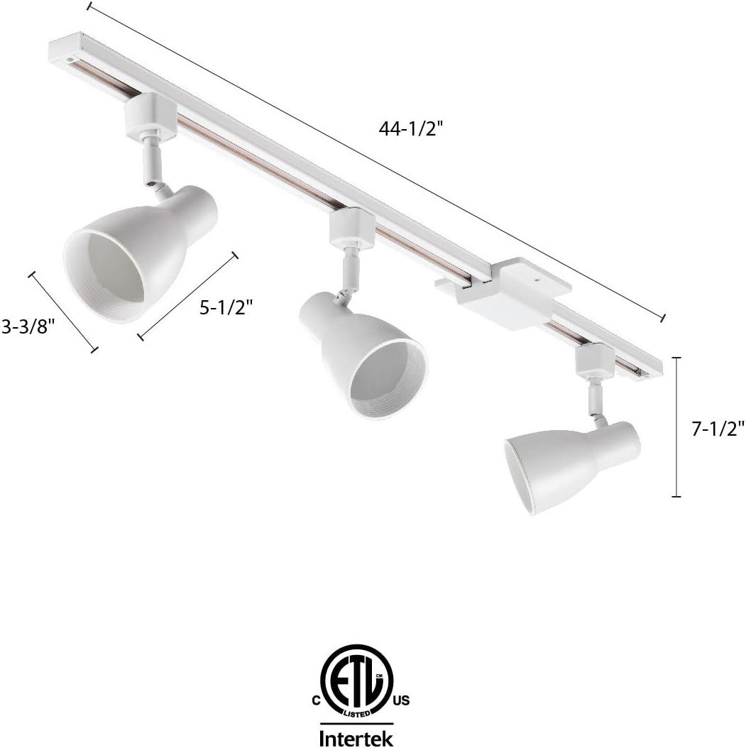 Matte White 3-Light LED Track Lighting Kit