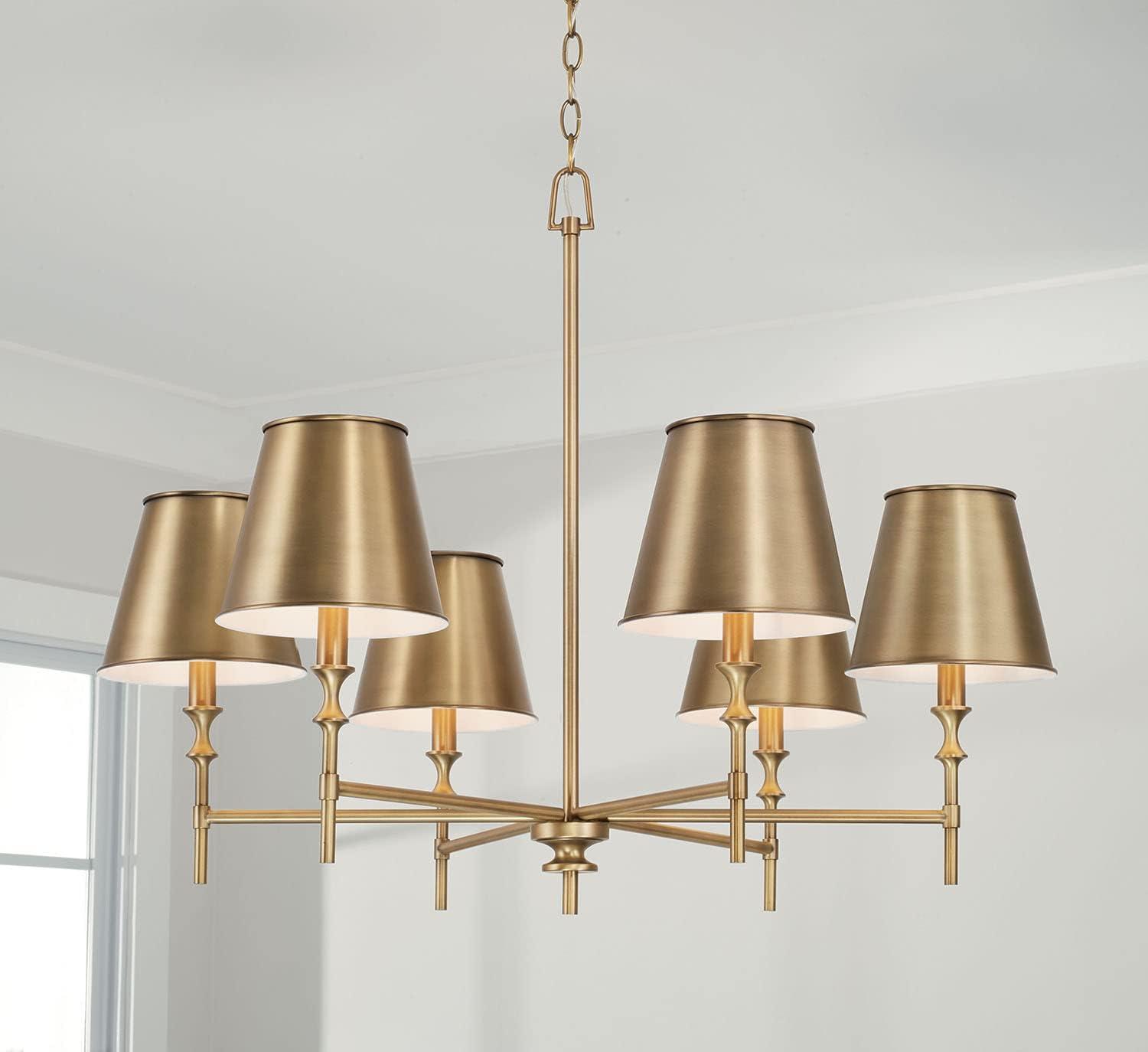 Capital Lighting Whitney 6 - Light Chandelier in  Aged Brass