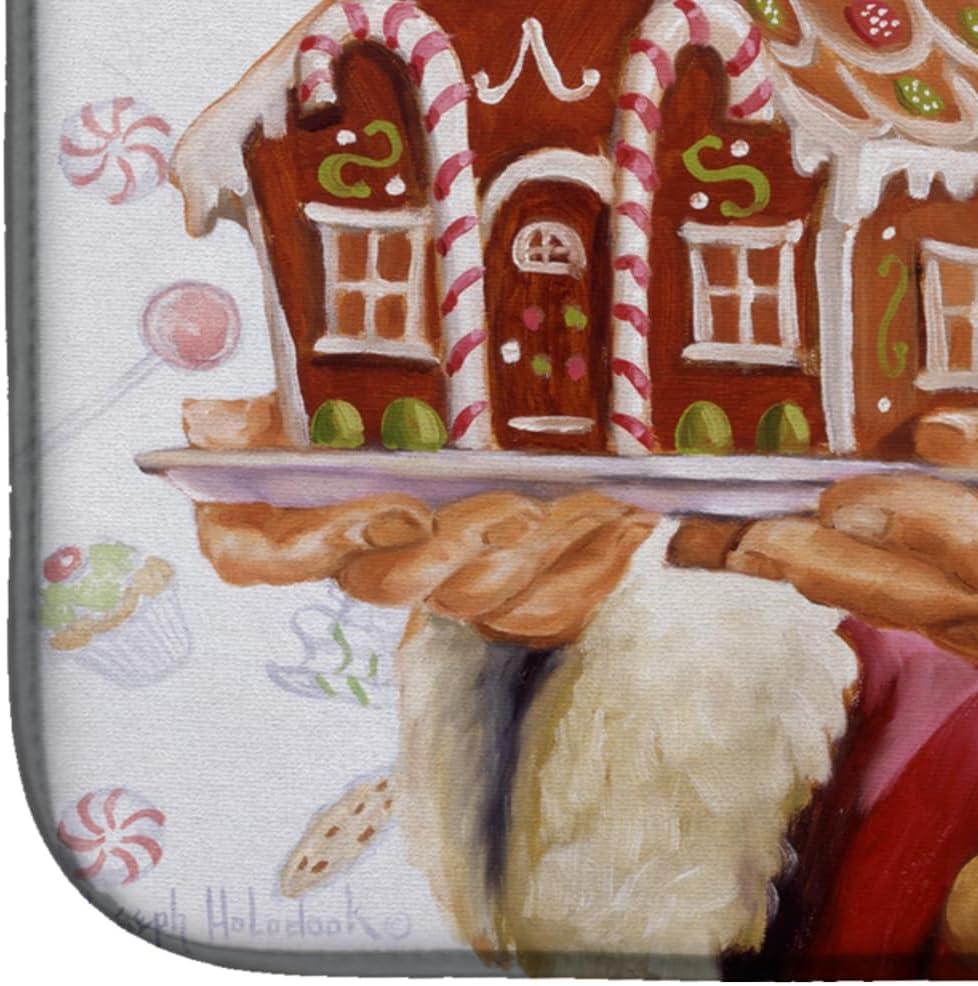 Carolines Treasures PJH3006DDM Santa Claus A Home for the Holidays Dish Drying Mat 14 x 21" multicolor