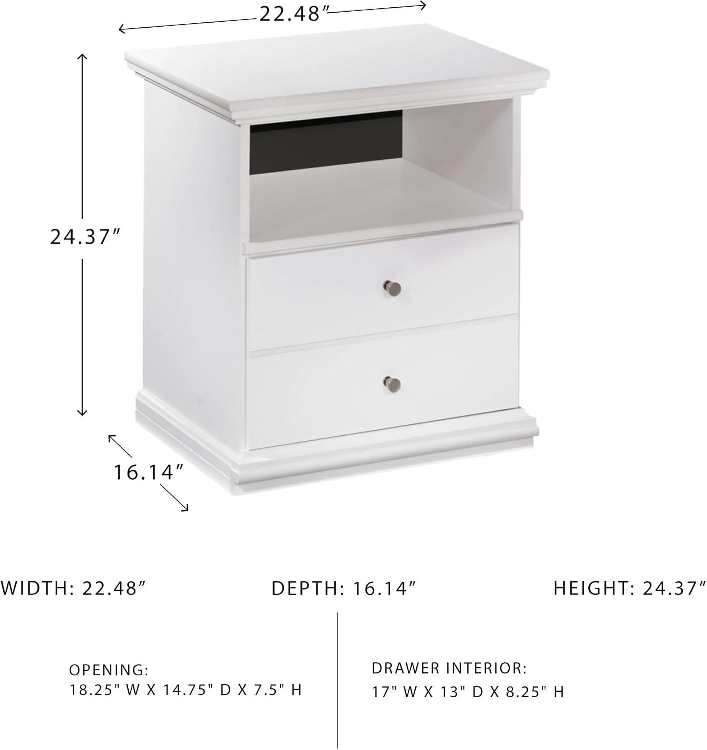 Signature Design by Ashley Casual Bostwick Shoals Nightstand, White