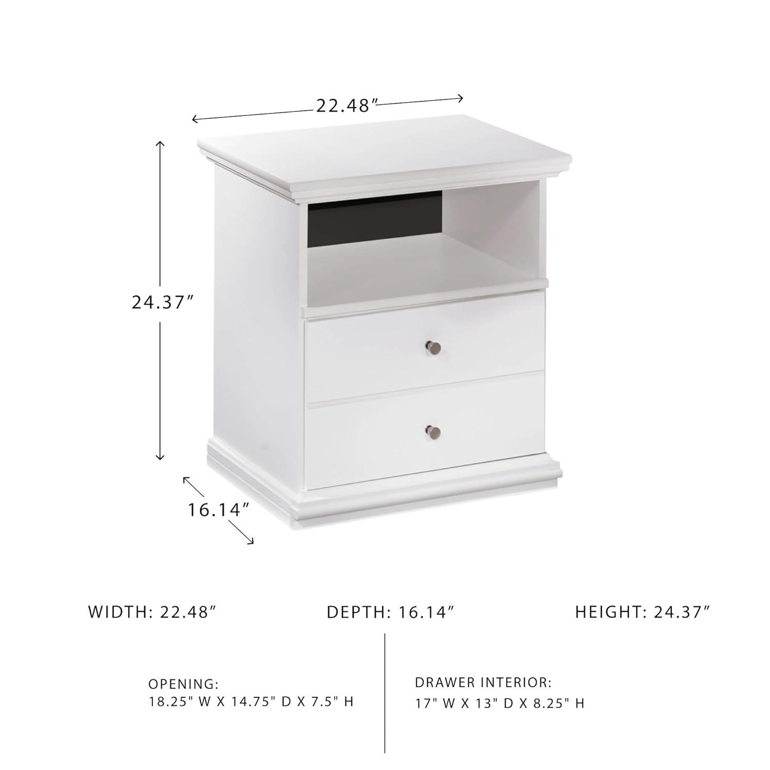 Signature Design by Ashley Casual Bostwick Shoals Nightstand, White