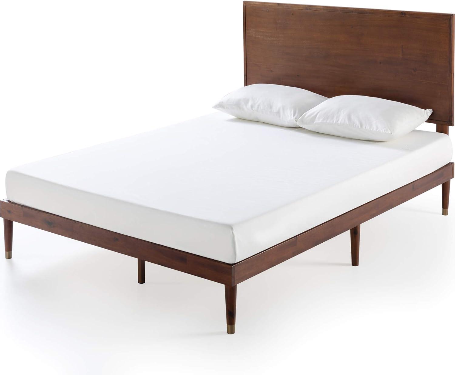 Zinus Raymond 38" Wood Platform Bed Frame with Adjustable Wood Headboard, King