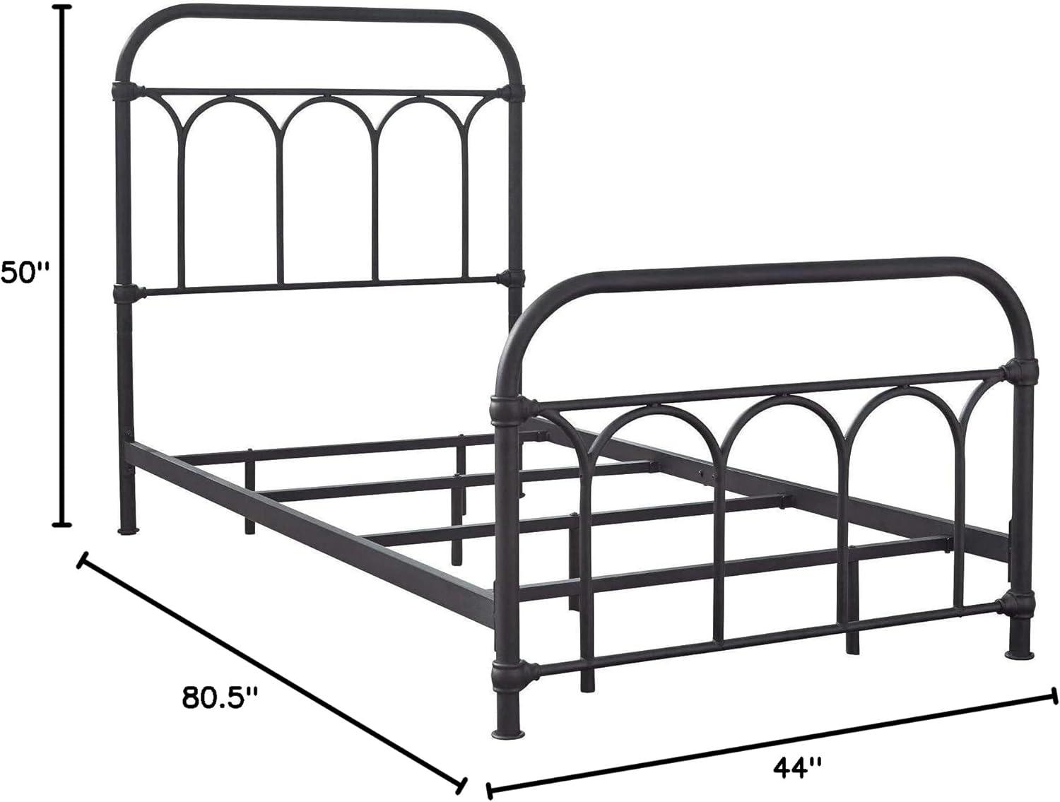 Signature Design by Ashley Casual Nashburg Twin Metal Bed  Black