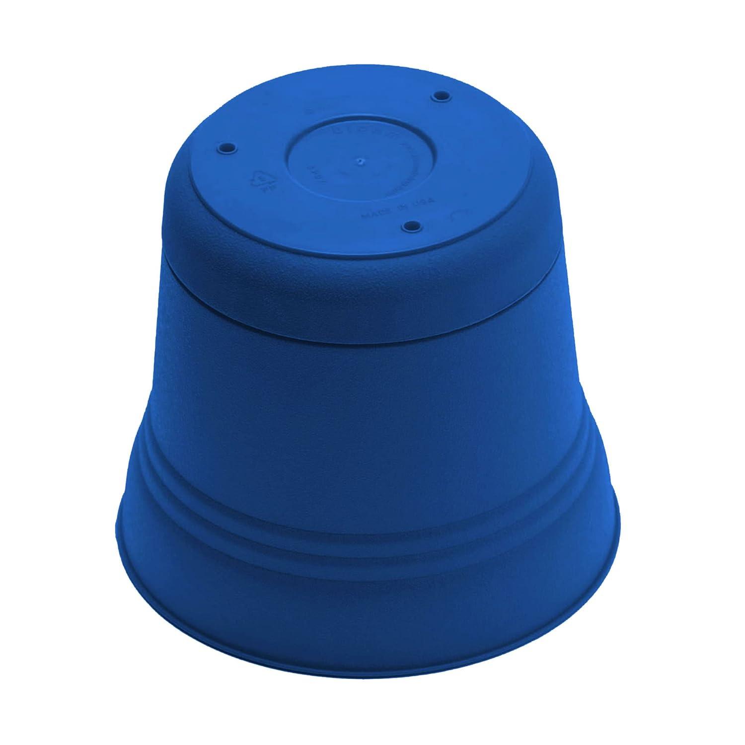 Bloem Saturn 12 in. D Plastic Planter Blue