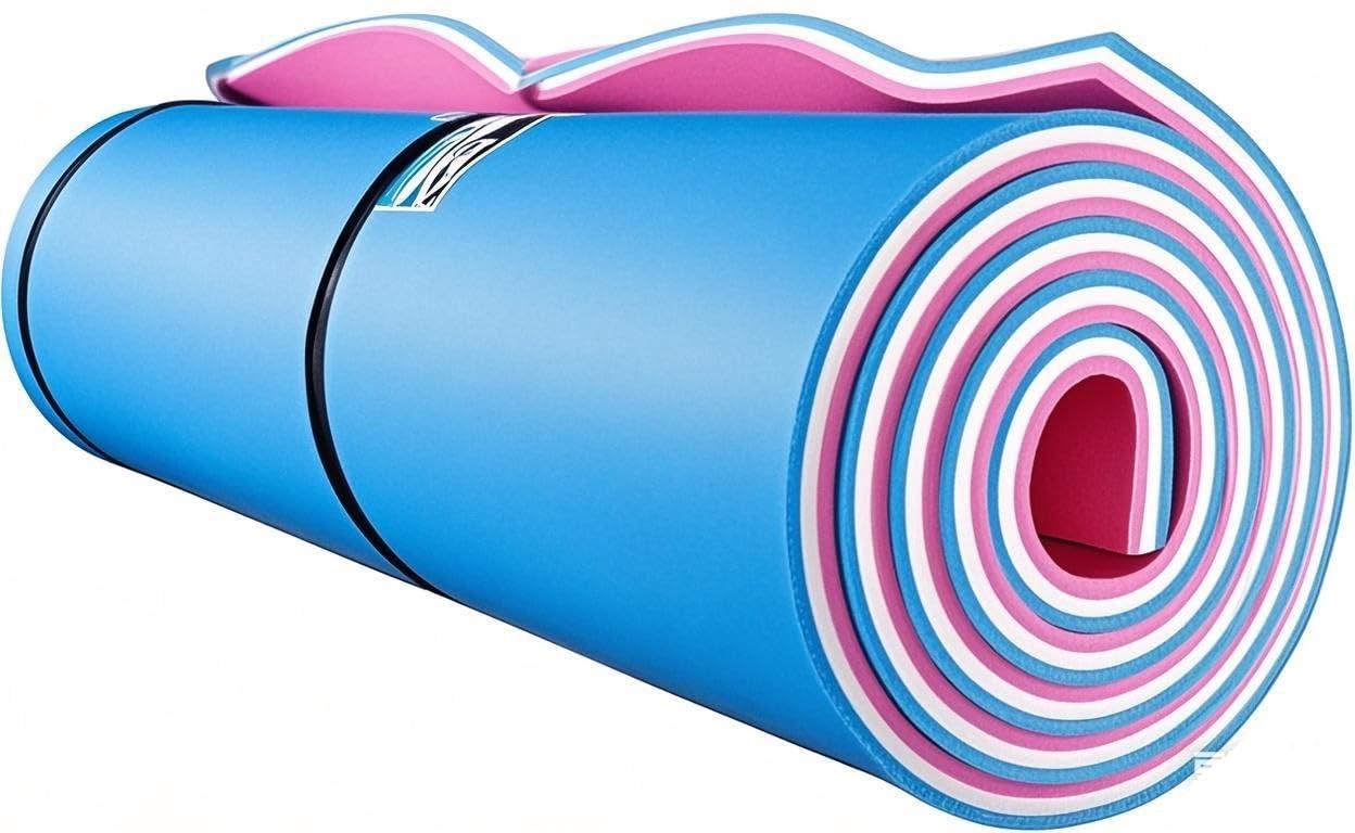 Floating Water Mat, 3-Layer and 1.38 inch Thick, 18'*6'/9'*6', Swimming Island,Aqua Pad,Used in Lake,Pool,on Beach, Vacation,Water Activities,Sports,Recreations,Parties,with Mooring Device