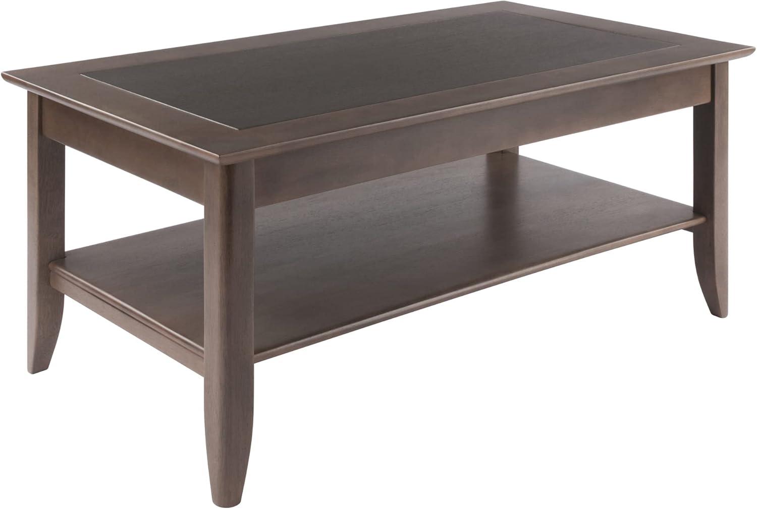 Santino Transitional Rectangular Coffee Table in Oyster Gray