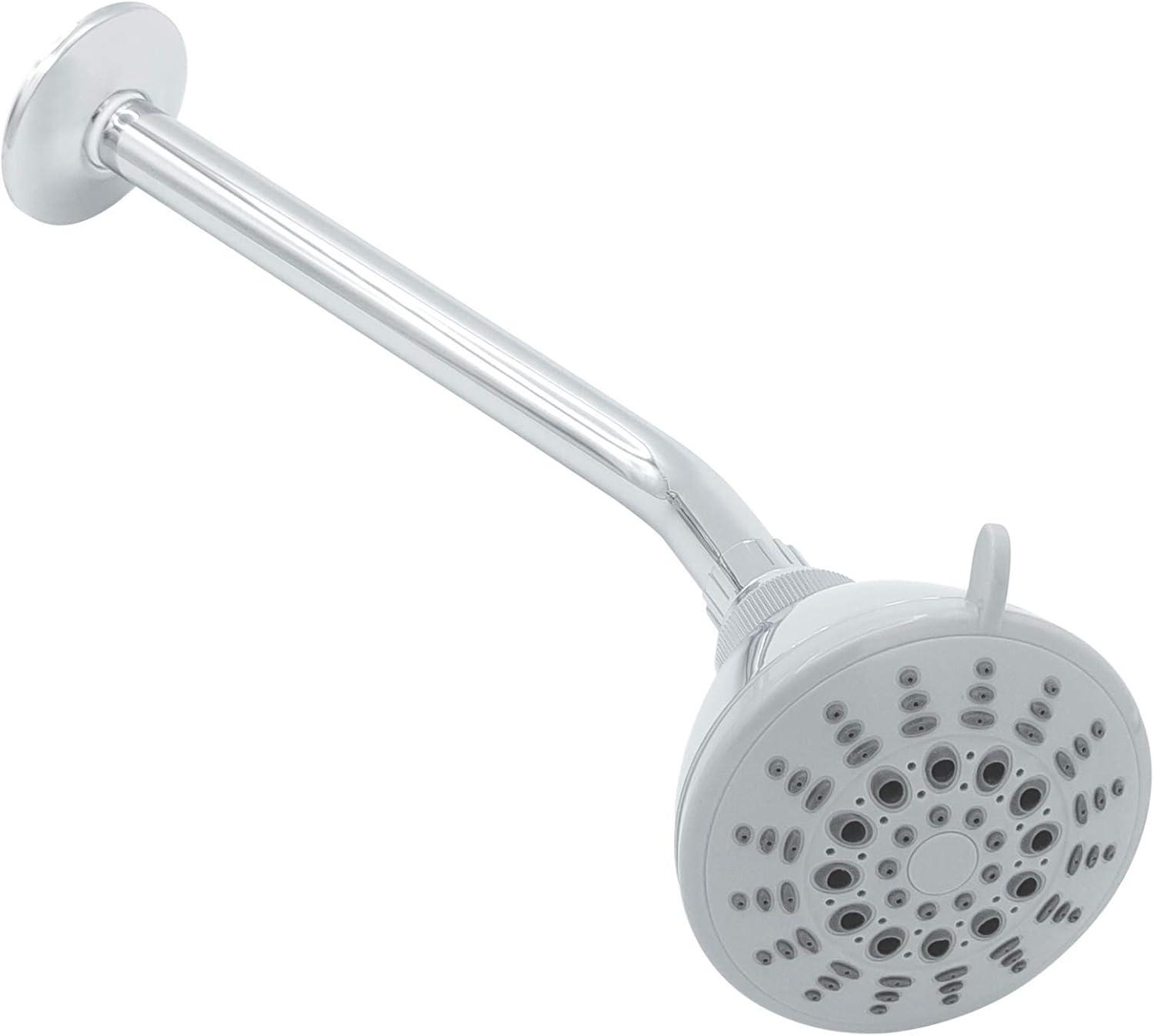 Shower Arm 10 Inch, ½ Inch IPS US Standard, Stainless Steel With Flange Universal Fit, Polished Chrome Finish