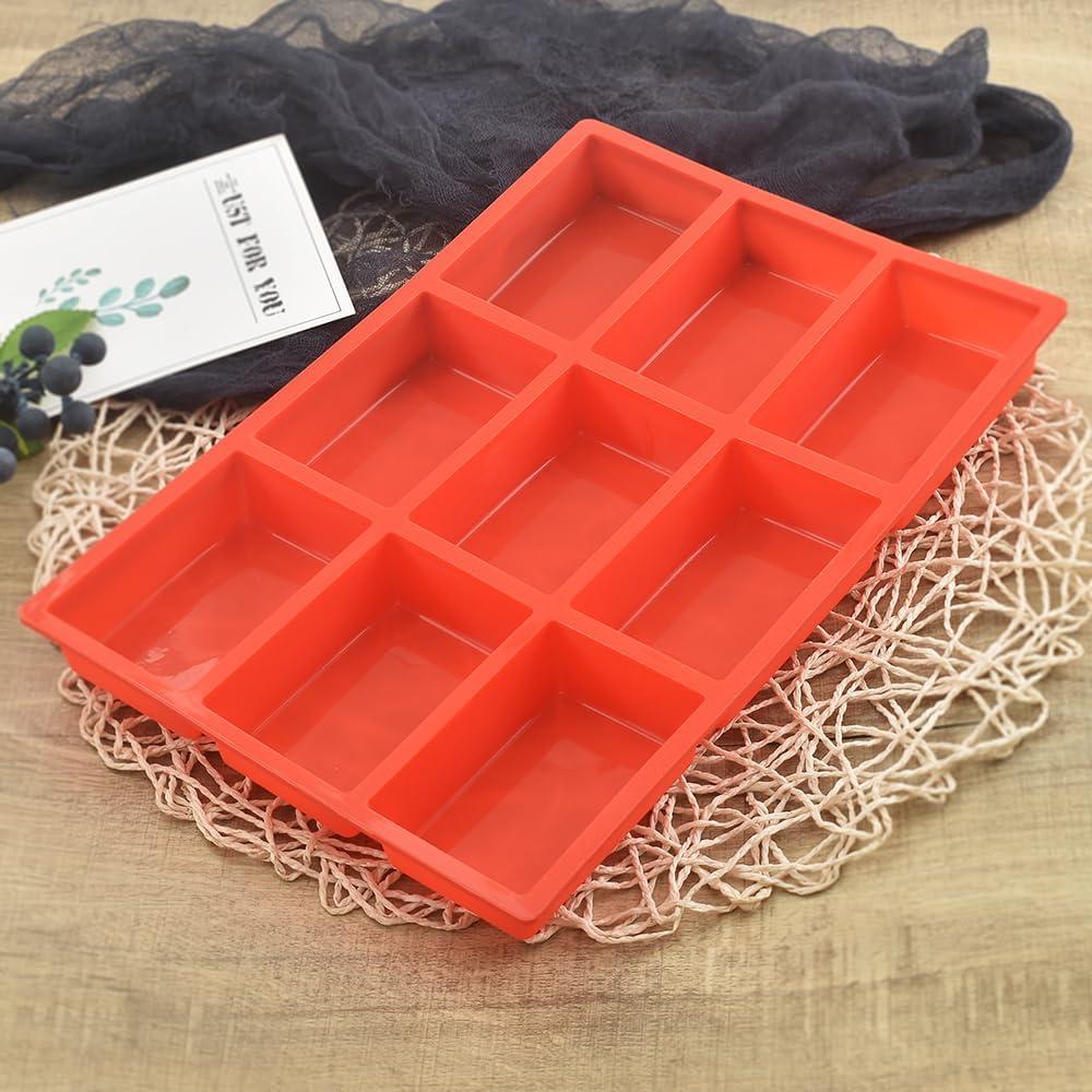 Red Silicone Non-Stick 9-Cavity Mini Loaf Pan Set