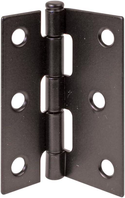 Prime-Line Screen Door Replacement Hinges, 3 in. Long, Steel, Black (Set of 2)