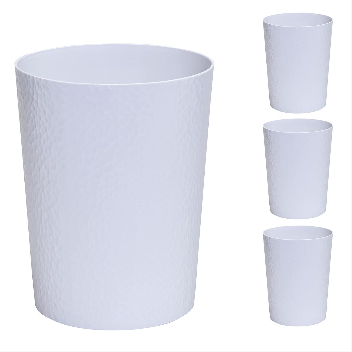 Bath Bliss Plastic Open Waste Basket (Set of 4)