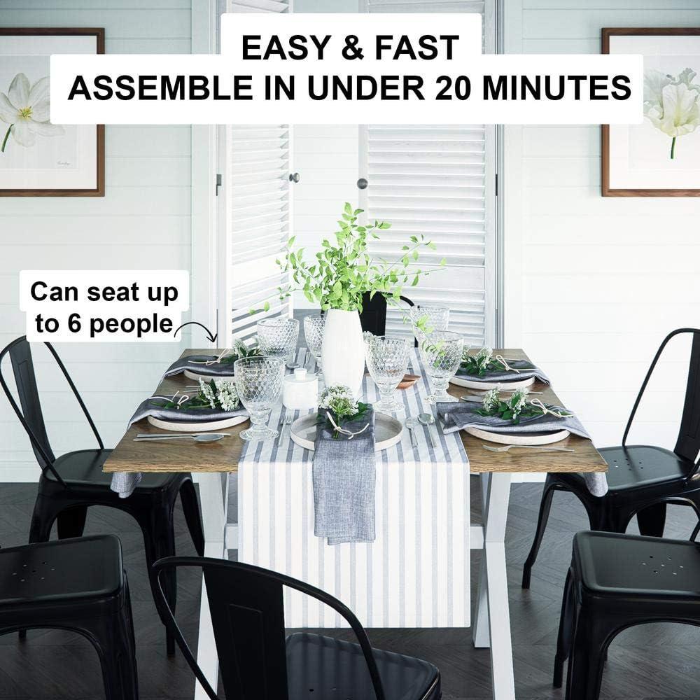 Nathan James Drop Leaf Dining Table Warm Dark Oak/Warm White