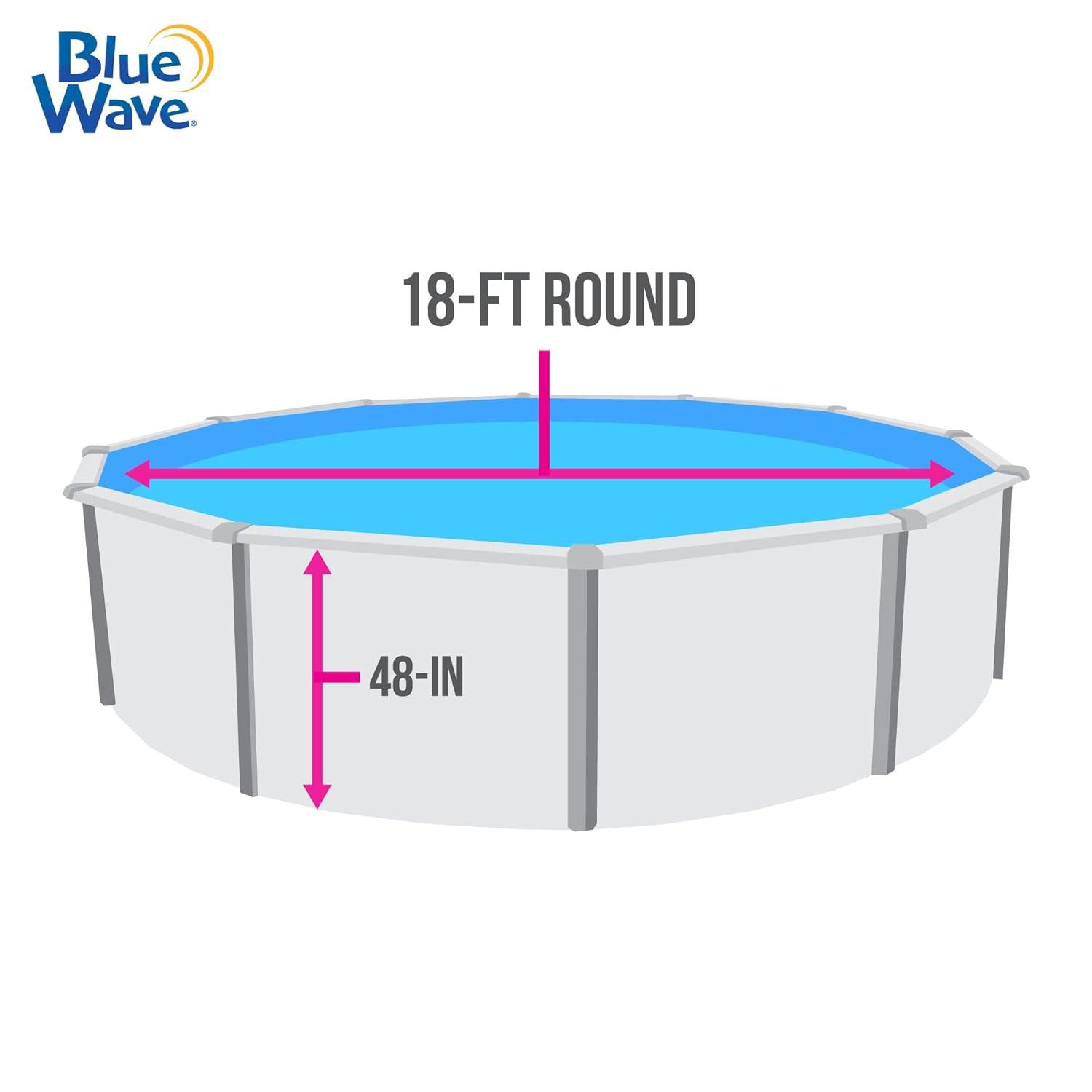 Pebble Cove 18 ft Round Blue Vinyl Pool Liner
