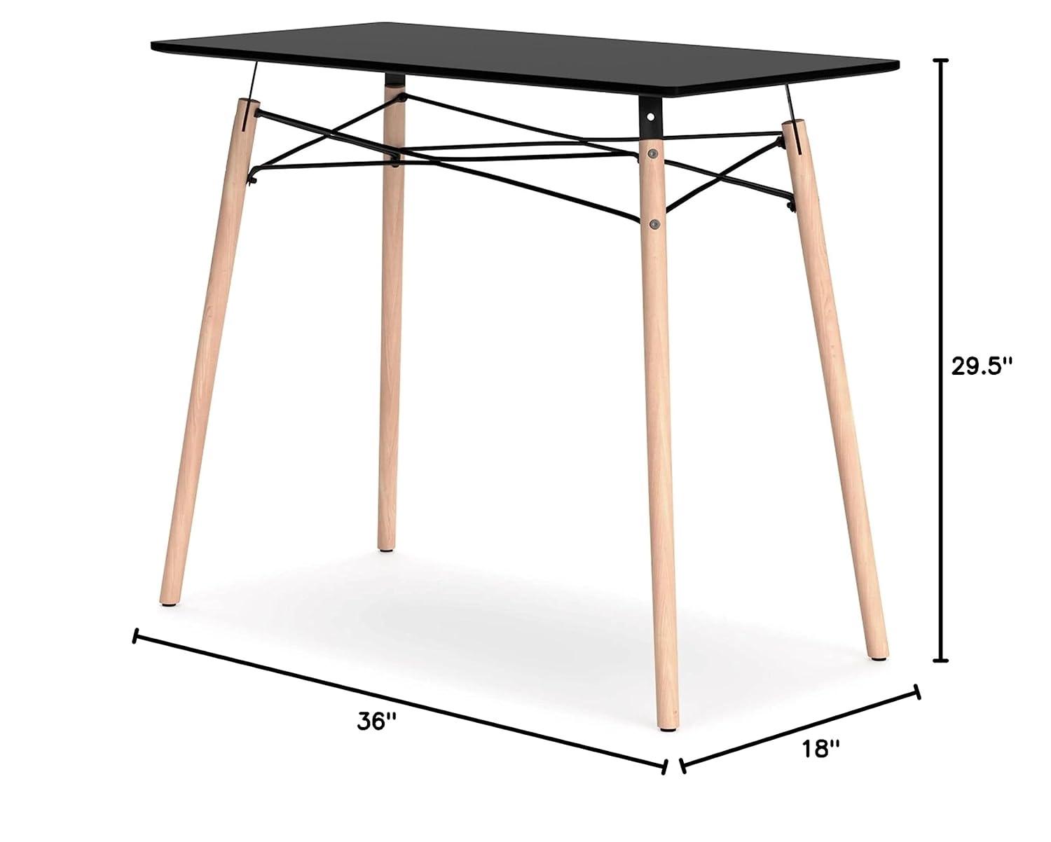 Signature Design by Ashley Contemporary Jaspeni Home Office Desk, Black/Natural