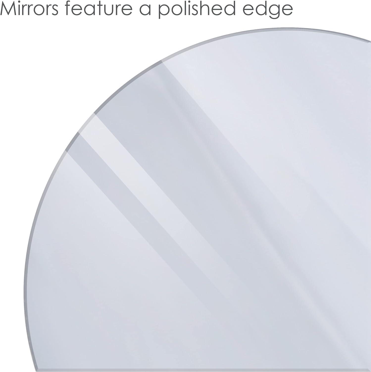 Eclat 7-Piece Frameless Round Mirror Set for Wall Decor